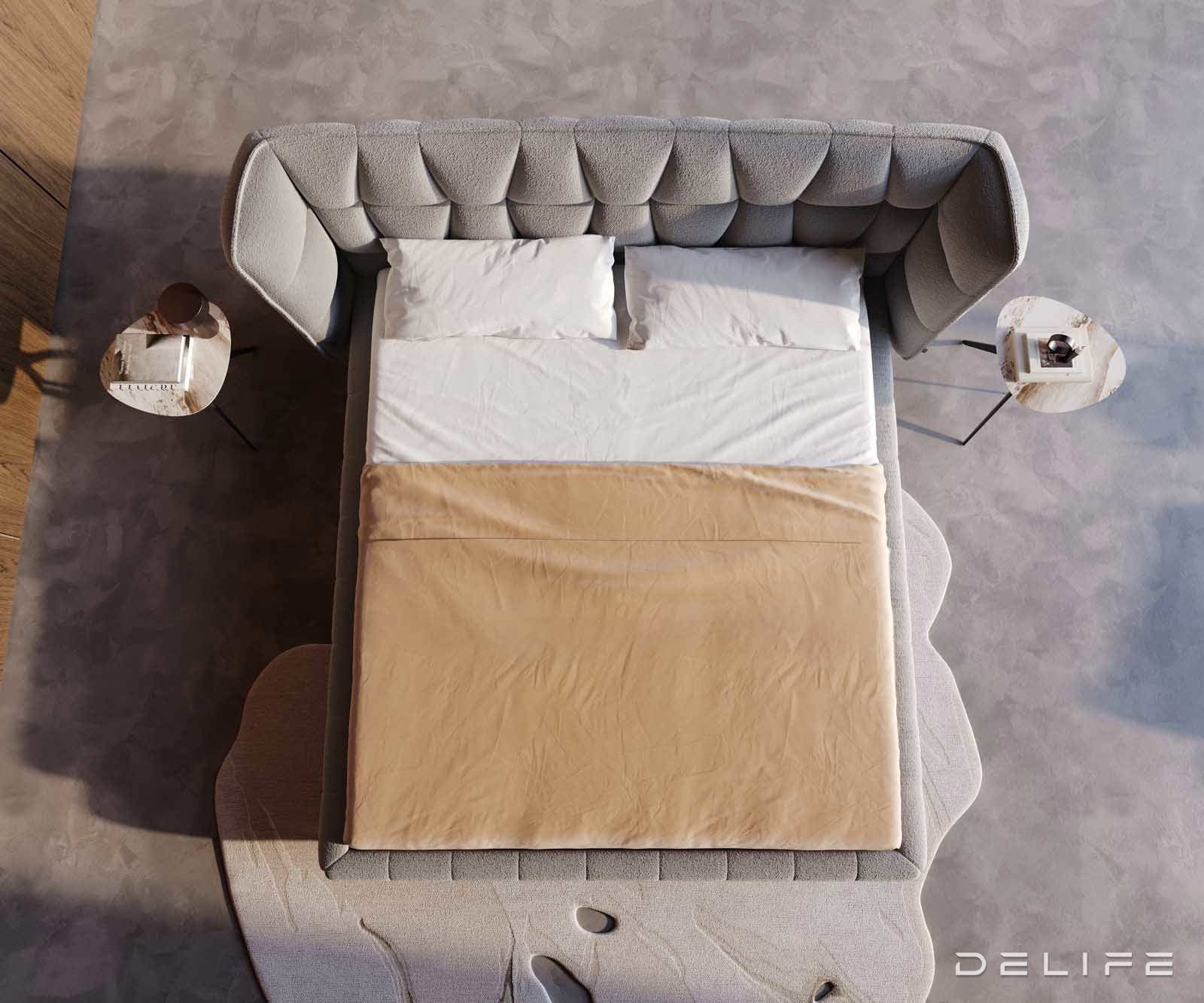 Posteljni okvir Capujo, material: Bukle