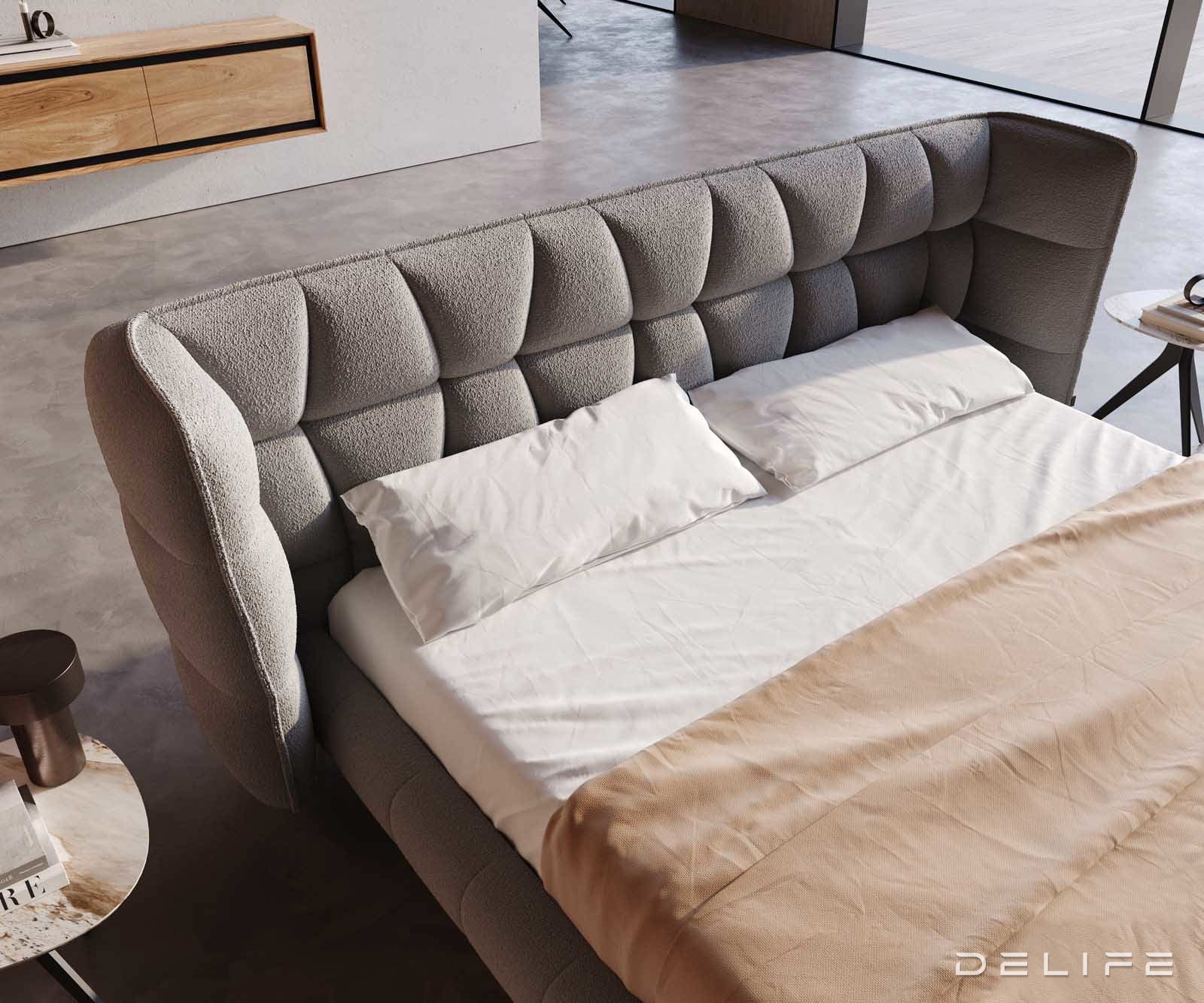 Posteljni okvir Capujo, material: Bukle