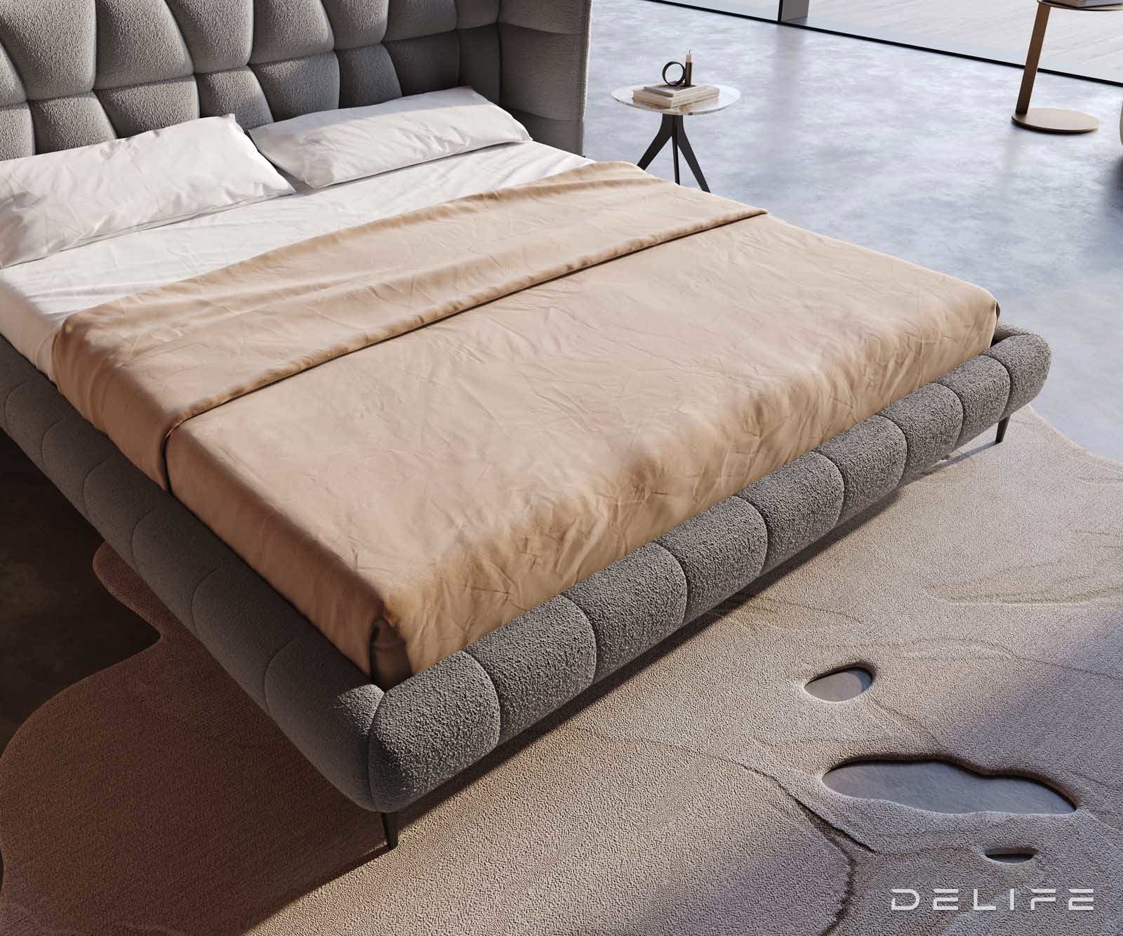 Posteljni okvir Capujo, material: Bukle