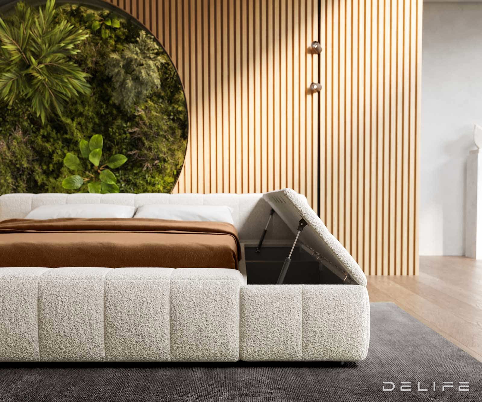 Posteljni okvir Espazio, material: Bukle