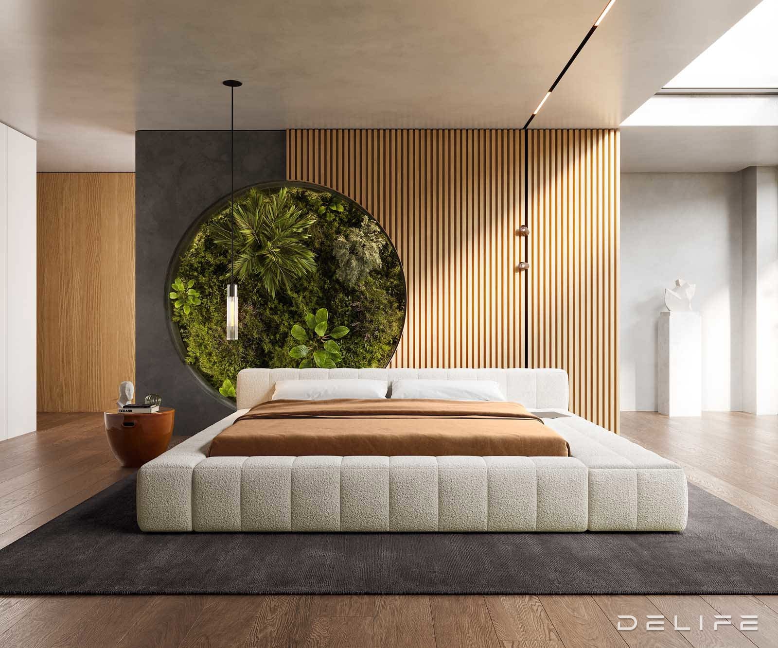 Posteljni okvir Espazio, material: Bukle