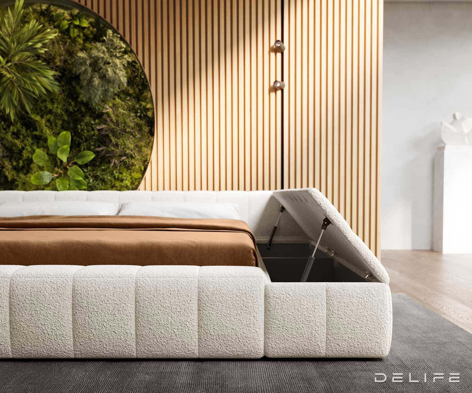 Posteljni okvir Espazio, material: Bukle