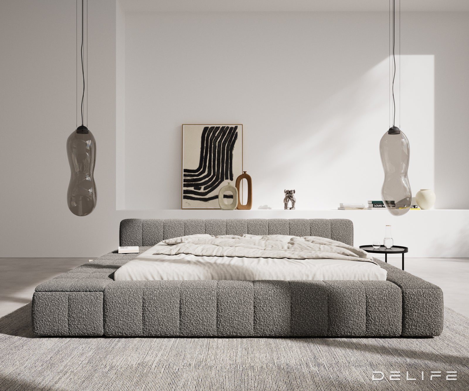 Posteljni okvir Espazio, material: Bukle