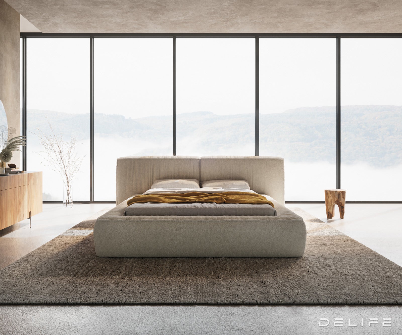 Posteljni okvir Coperti, Material: Bukle