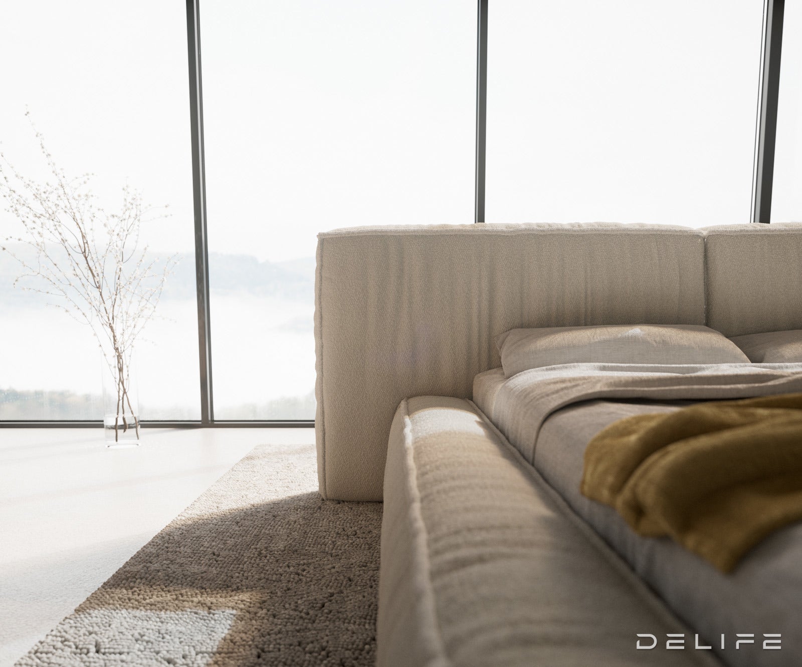 Posteljni okvir Coperti, Material: Bukle