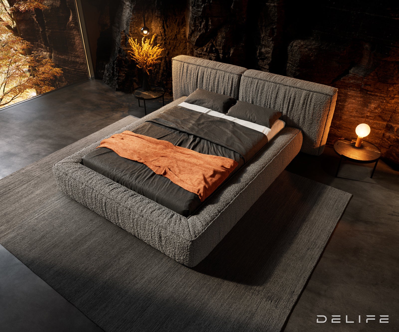 Posteljni okvir Coperti, Material: Bukle