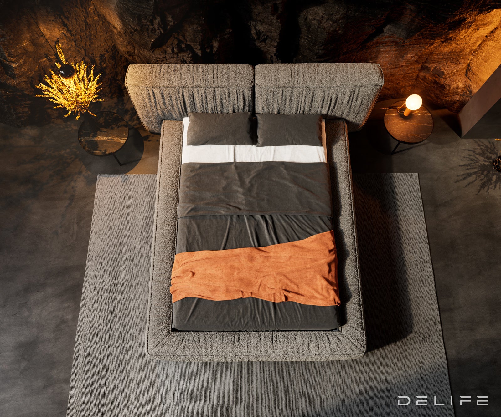 Posteljni okvir Coperti, Material: Bukle