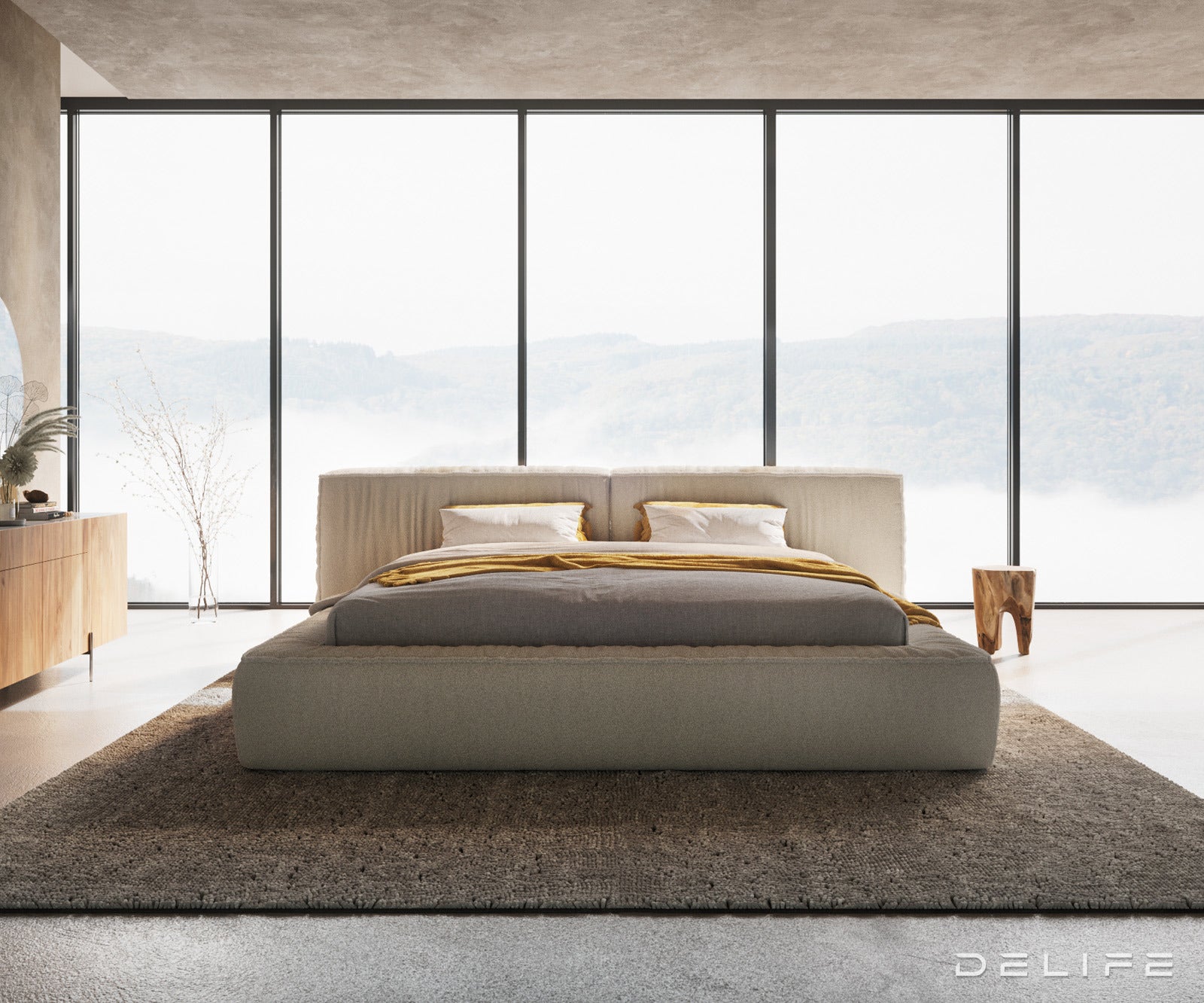 Posteljni okvir Coperti, Material: Bukle