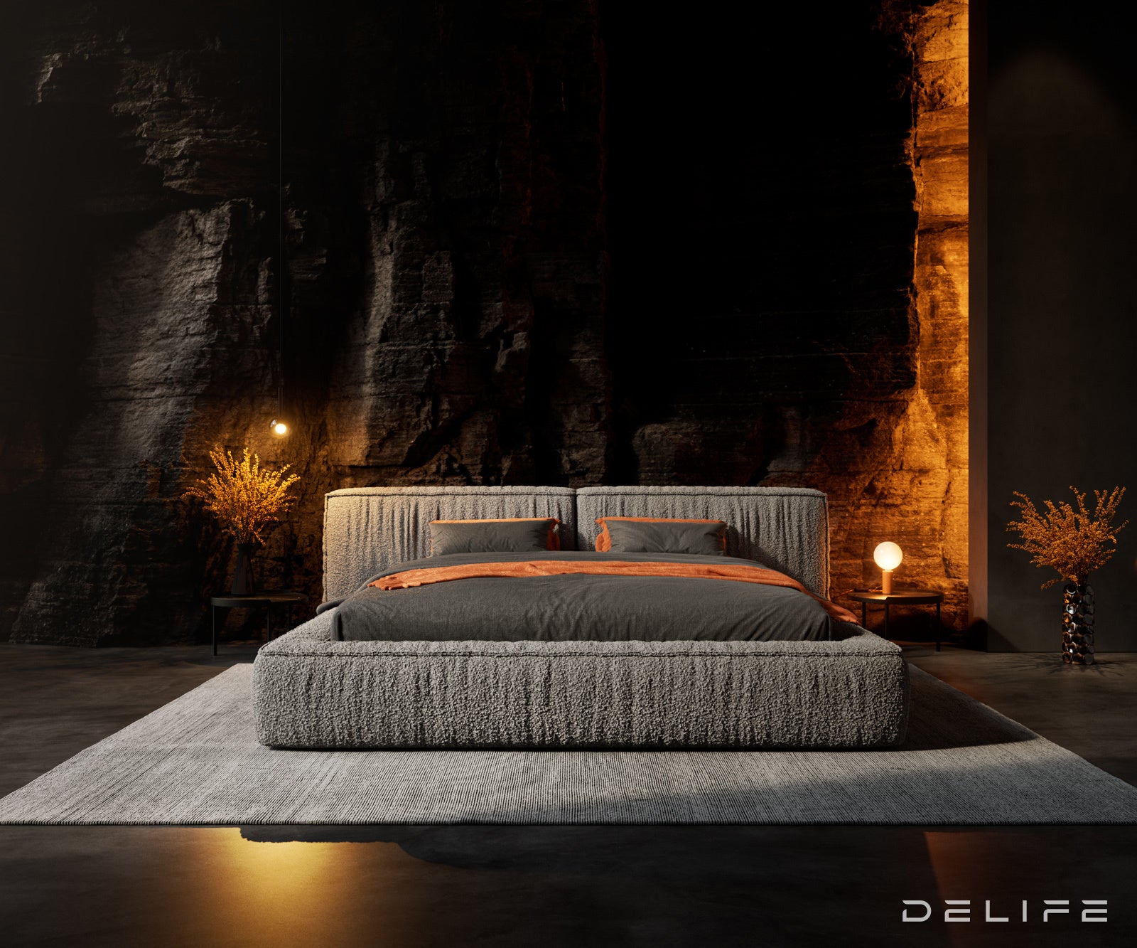 Posteljni okvir Coperti, Material: Bukle