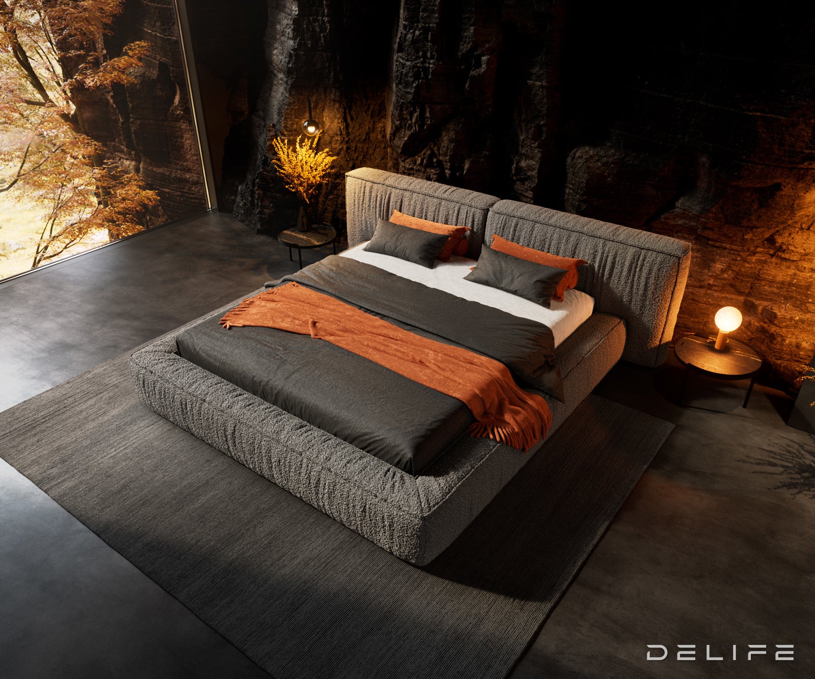 Posteljni okvir Coperti, Material: Bukle