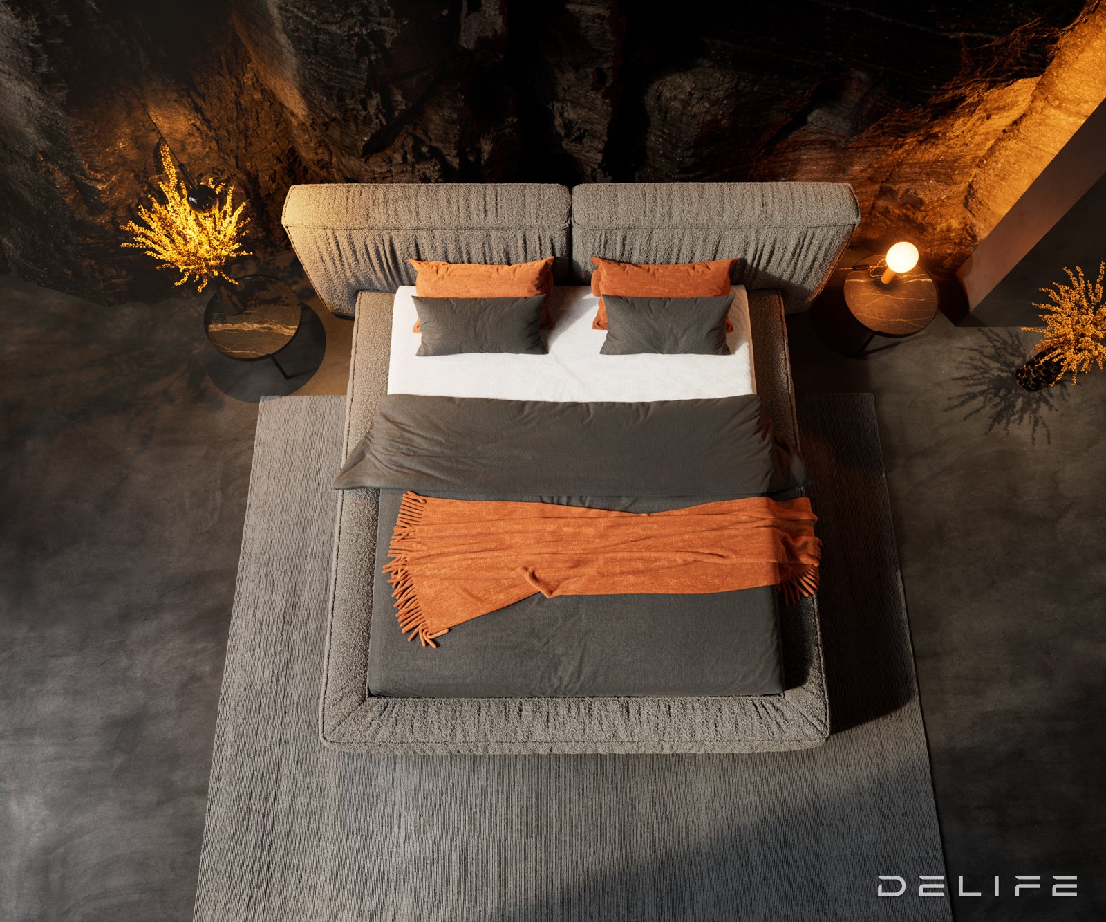 Posteljni okvir Coperti, Material: Bukle