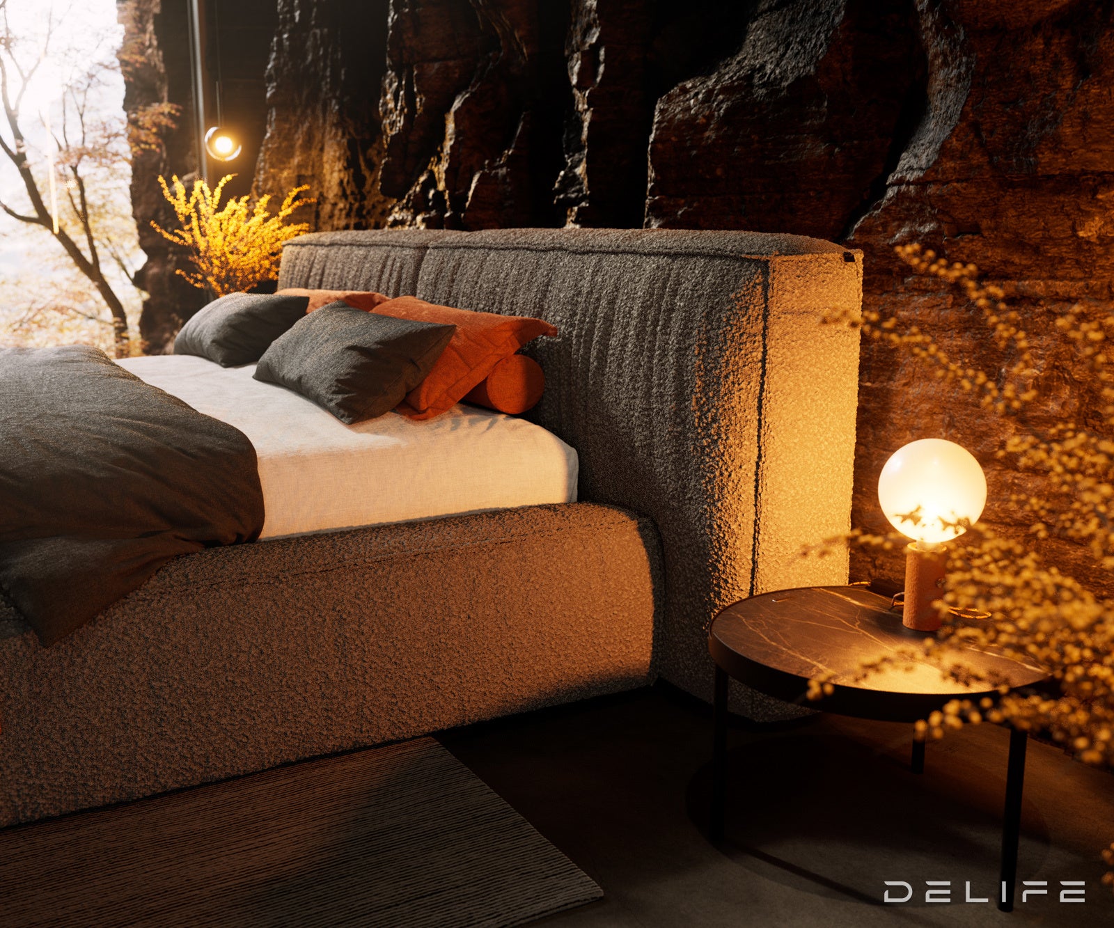 Posteljni okvir Coperti, Material: Bukle