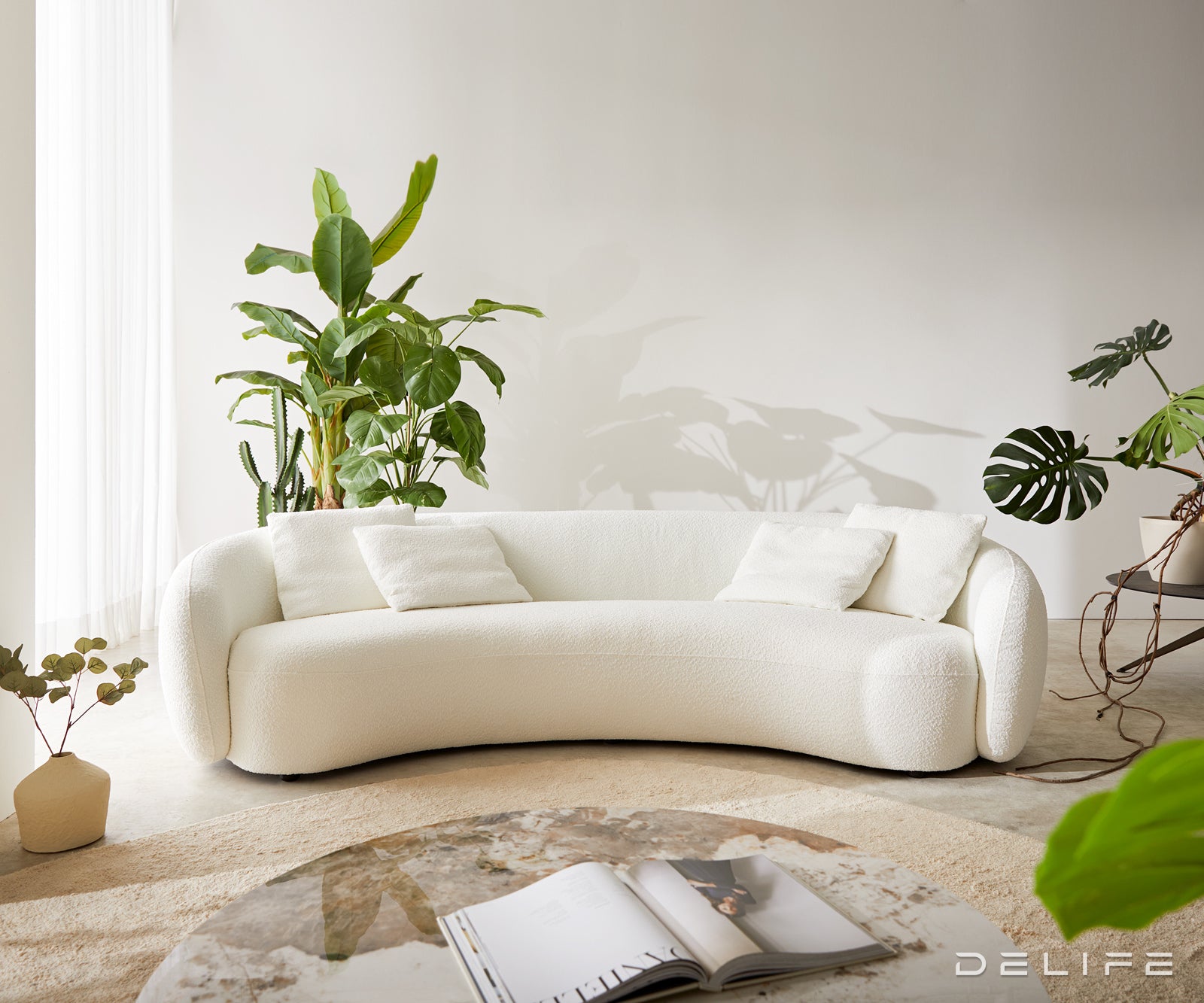 Kavč Larna 260x125cm, Material: Bukle