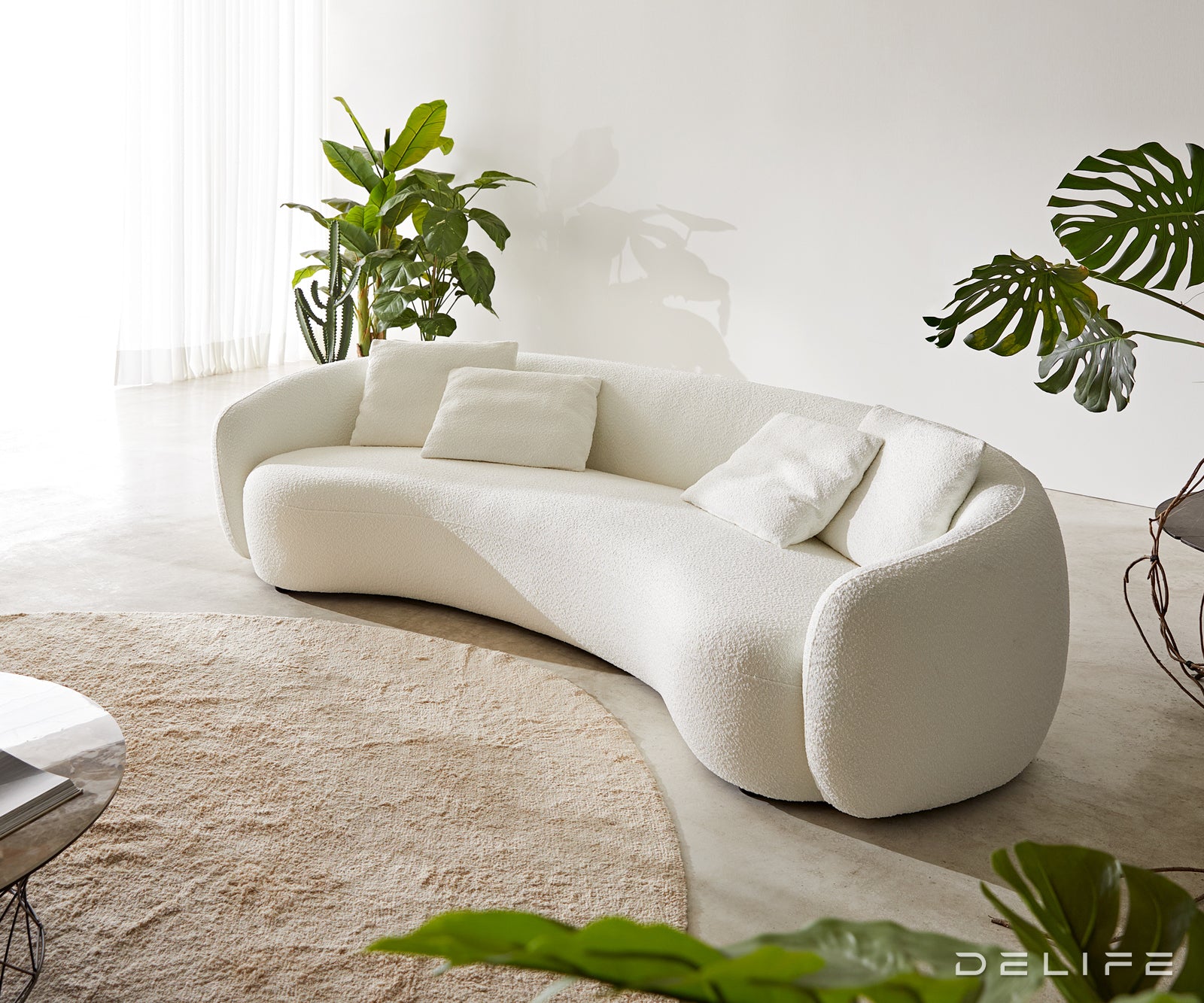 Kavč Larna 260x125cm, Material: Bukle