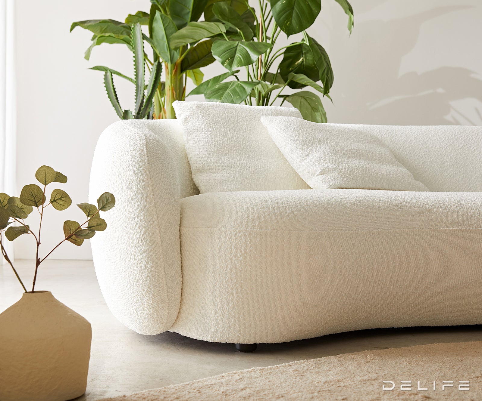 Kavč Larna 260x125cm, Material: Bukle