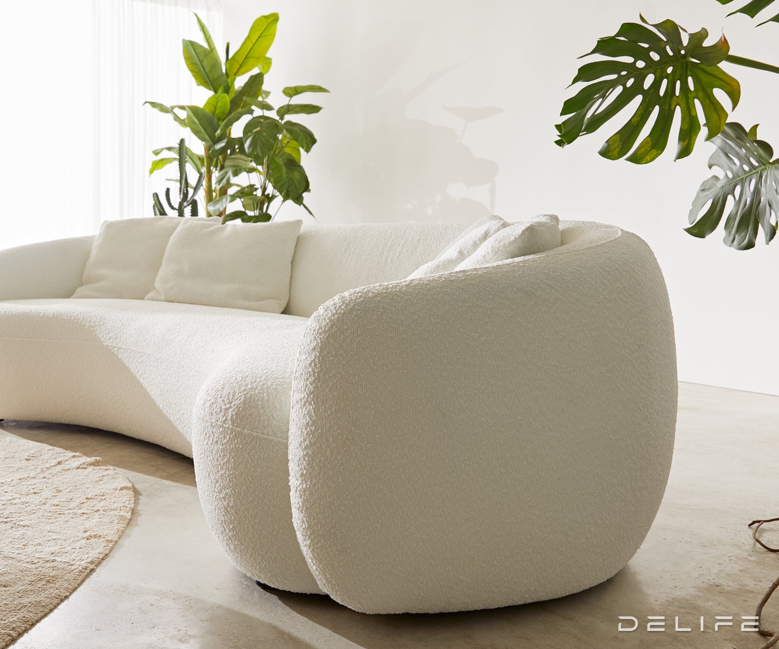 Kavč Larna 260x125cm, Material: Bukle