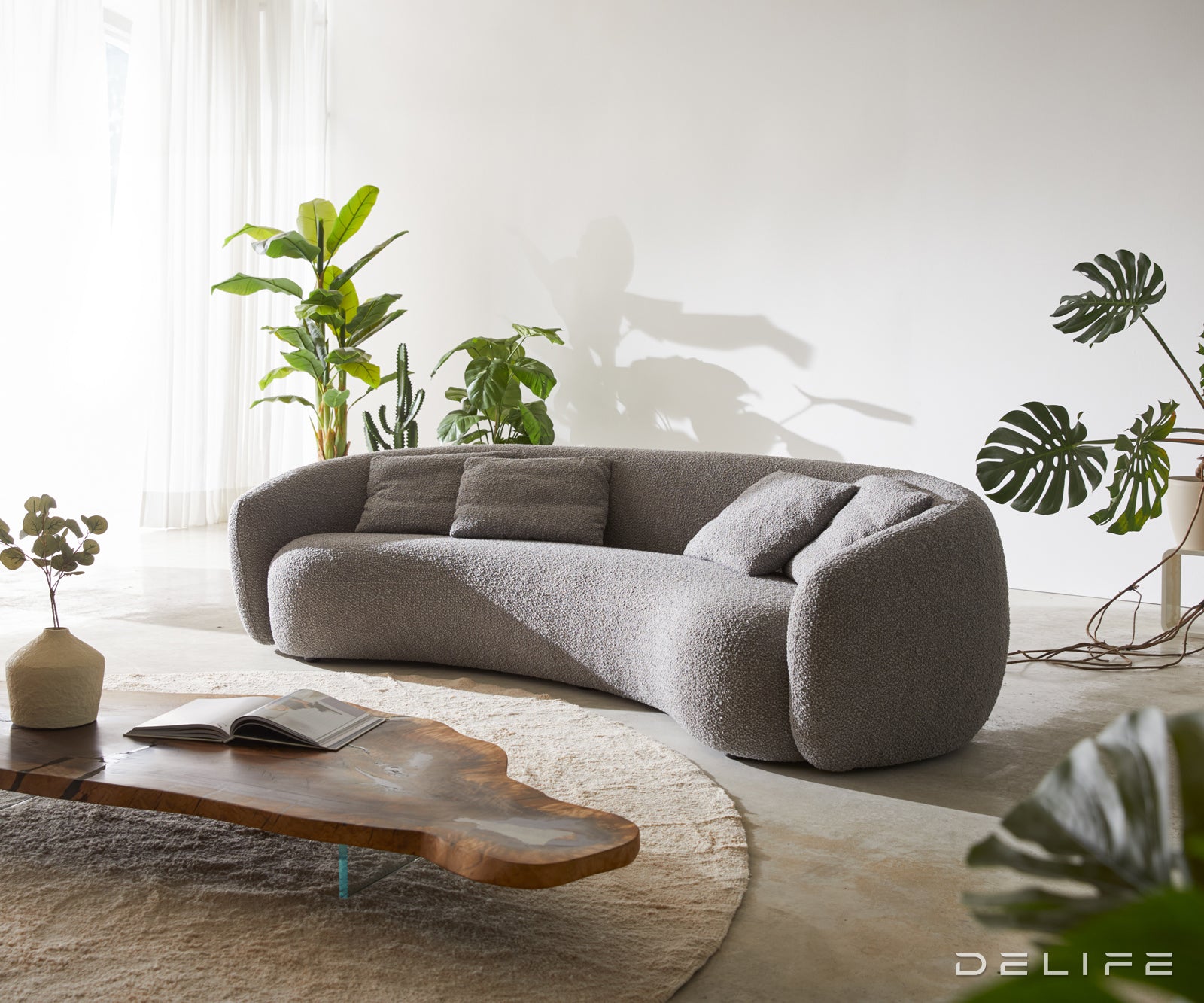 Kavč Larna 260x125cm, Material: Bukle