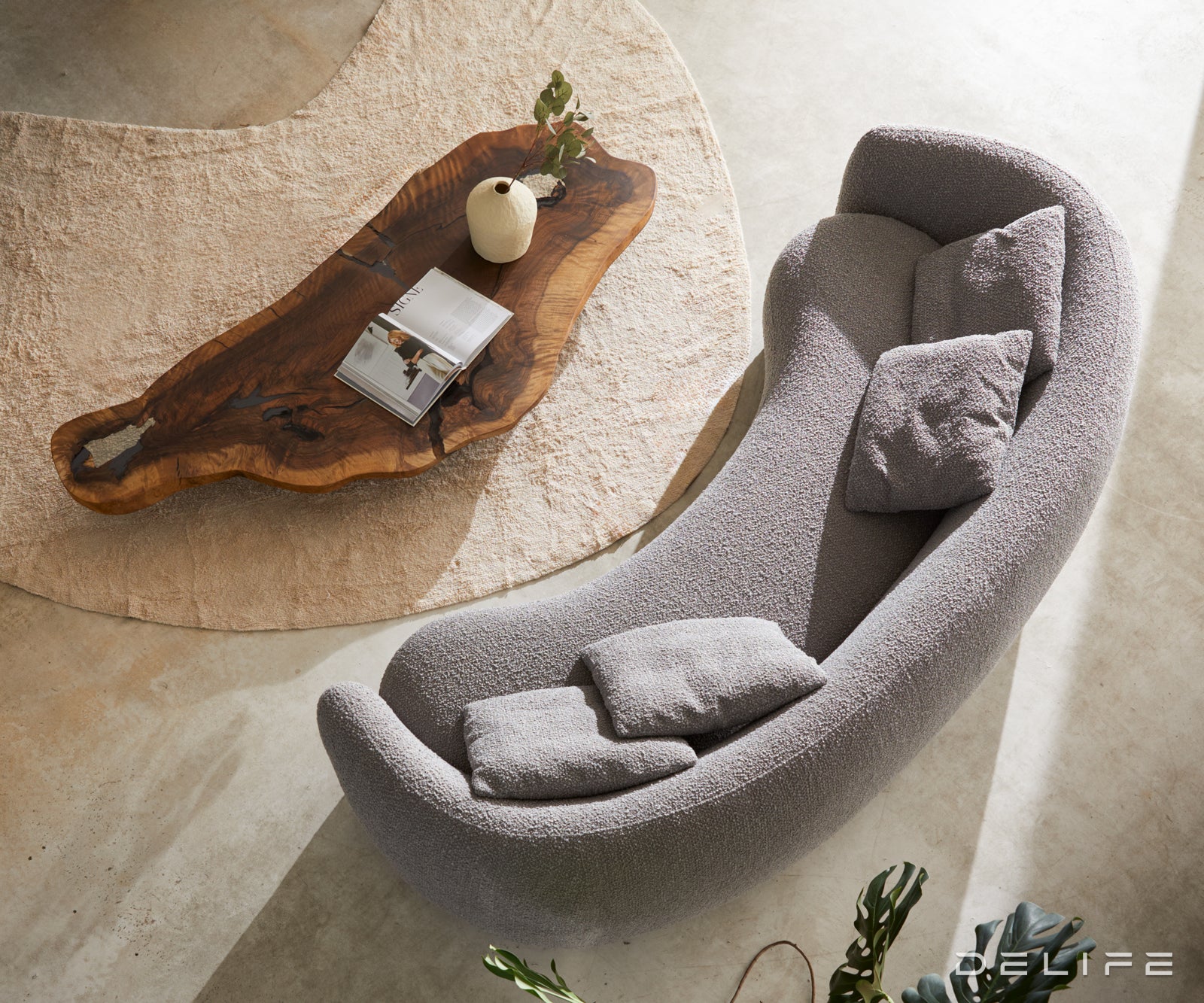 Kavč Larna 260x125cm, Material: Bukle