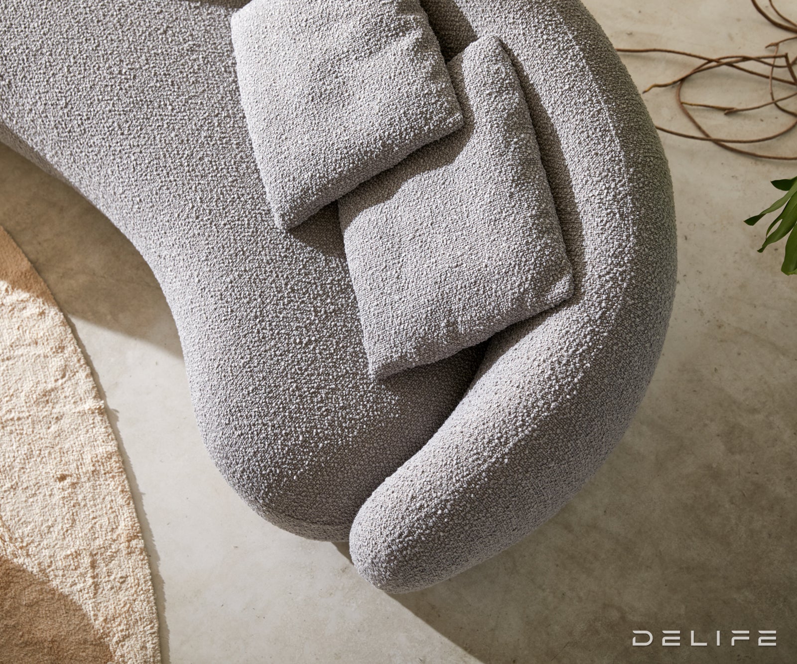 Kavč Larna 260x125cm, Material: Bukle