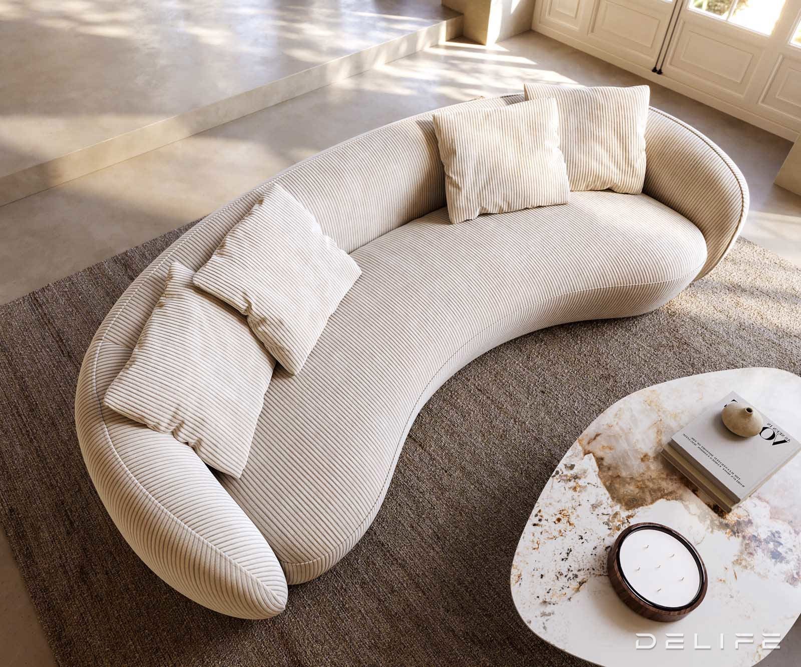 Kavč Larna 260x125cm, Material: Rebrasta tkanina