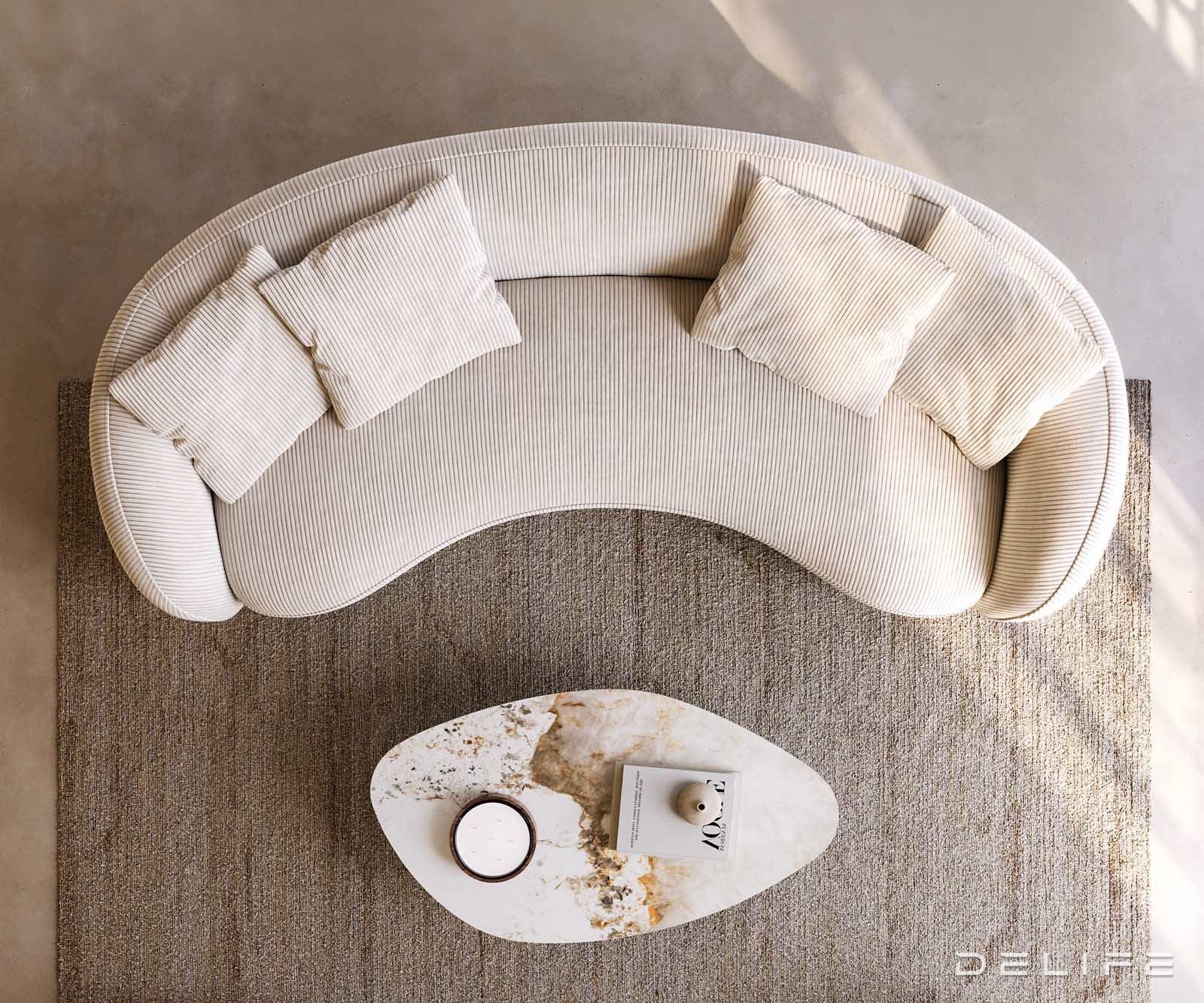 Kavč Larna 260x125cm, Material: Rebrasta tkanina