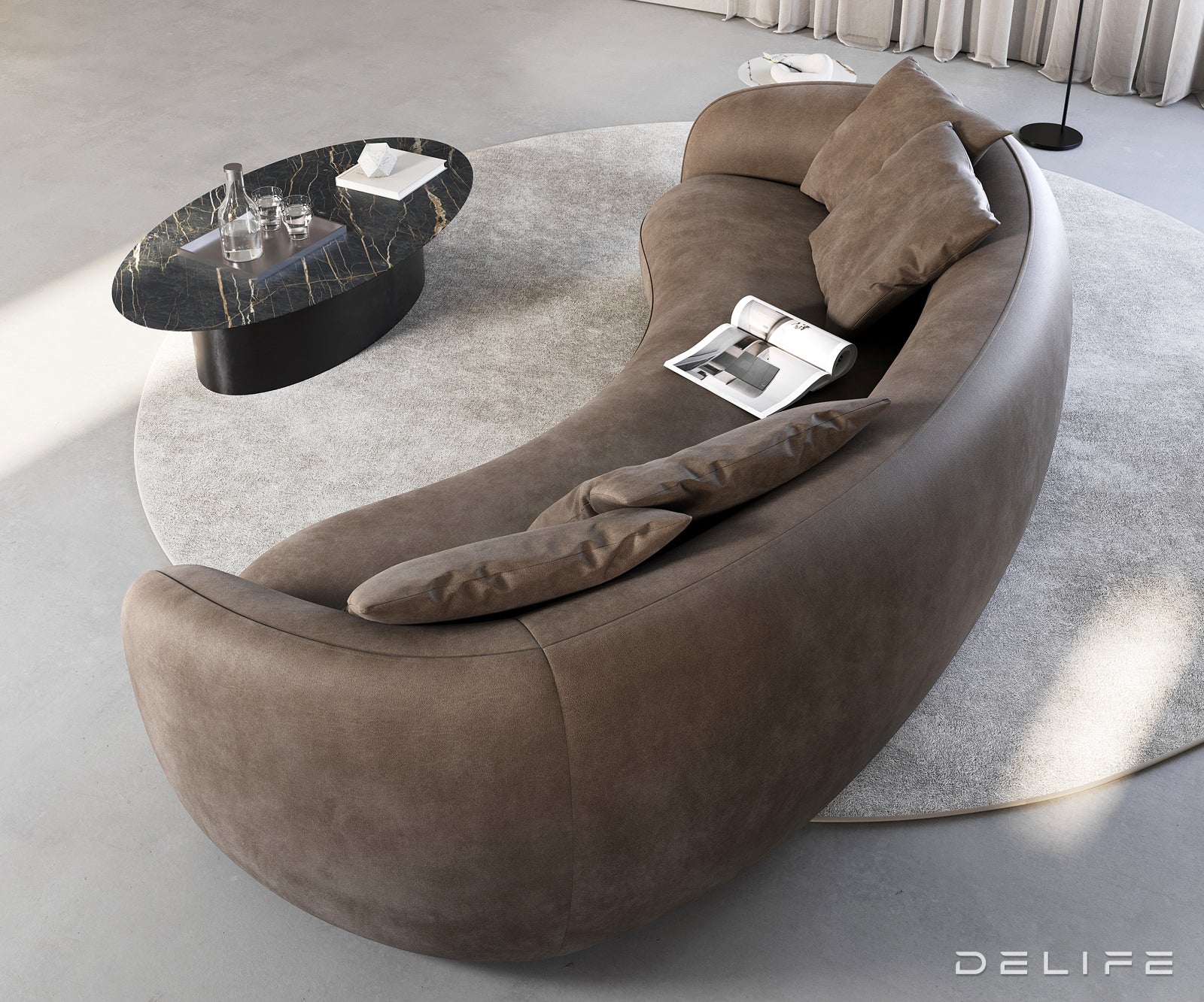 Kavč Larna 260x125cm, Material: Mikrofibra