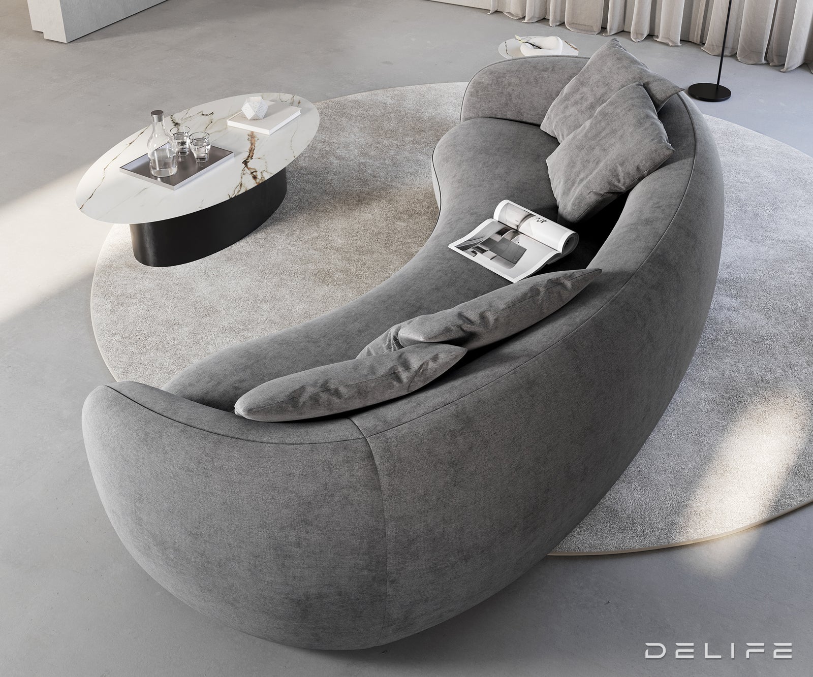 Kavč Larna 260x125cm, Material: Mikrofibra