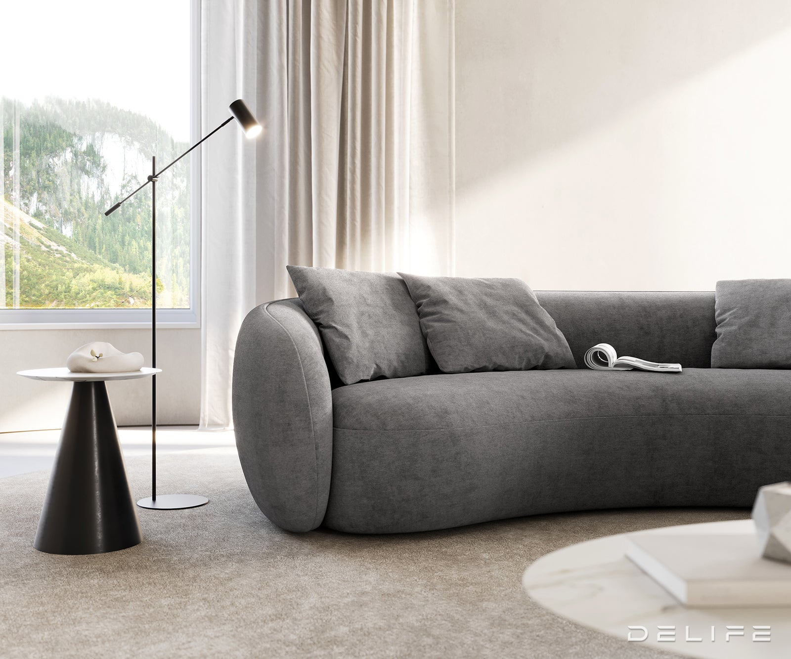 Kavč Larna 260x125cm, Material: Mikrofibra