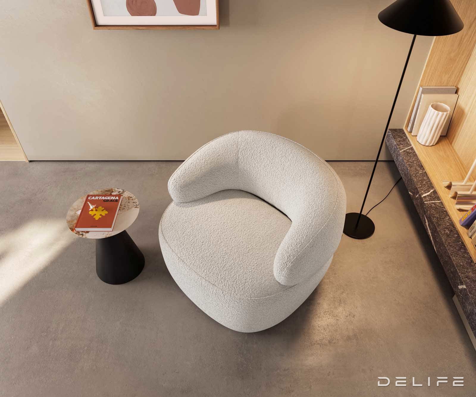 Fotelja Nova 88x88cm, Material: Boucle