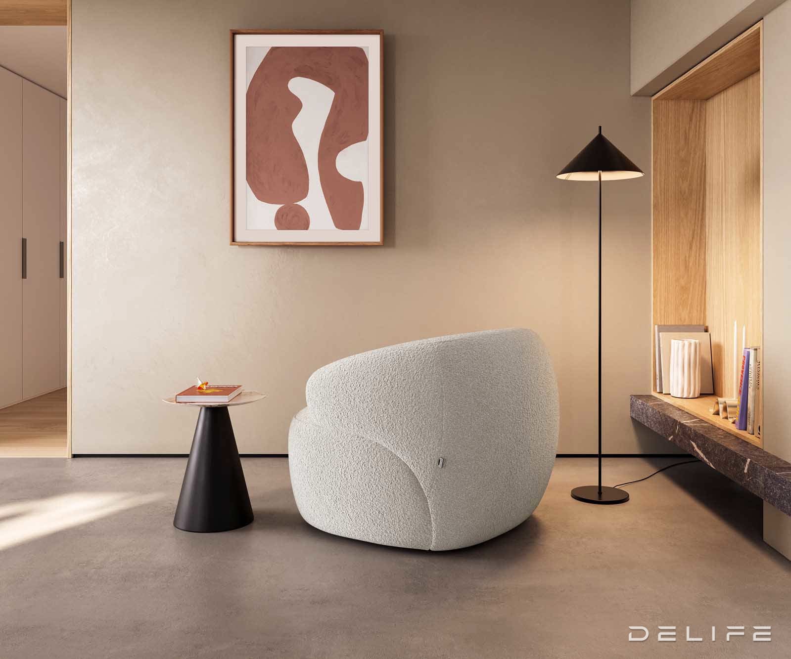 Fotelja Nova 88x88cm, Material: Boucle