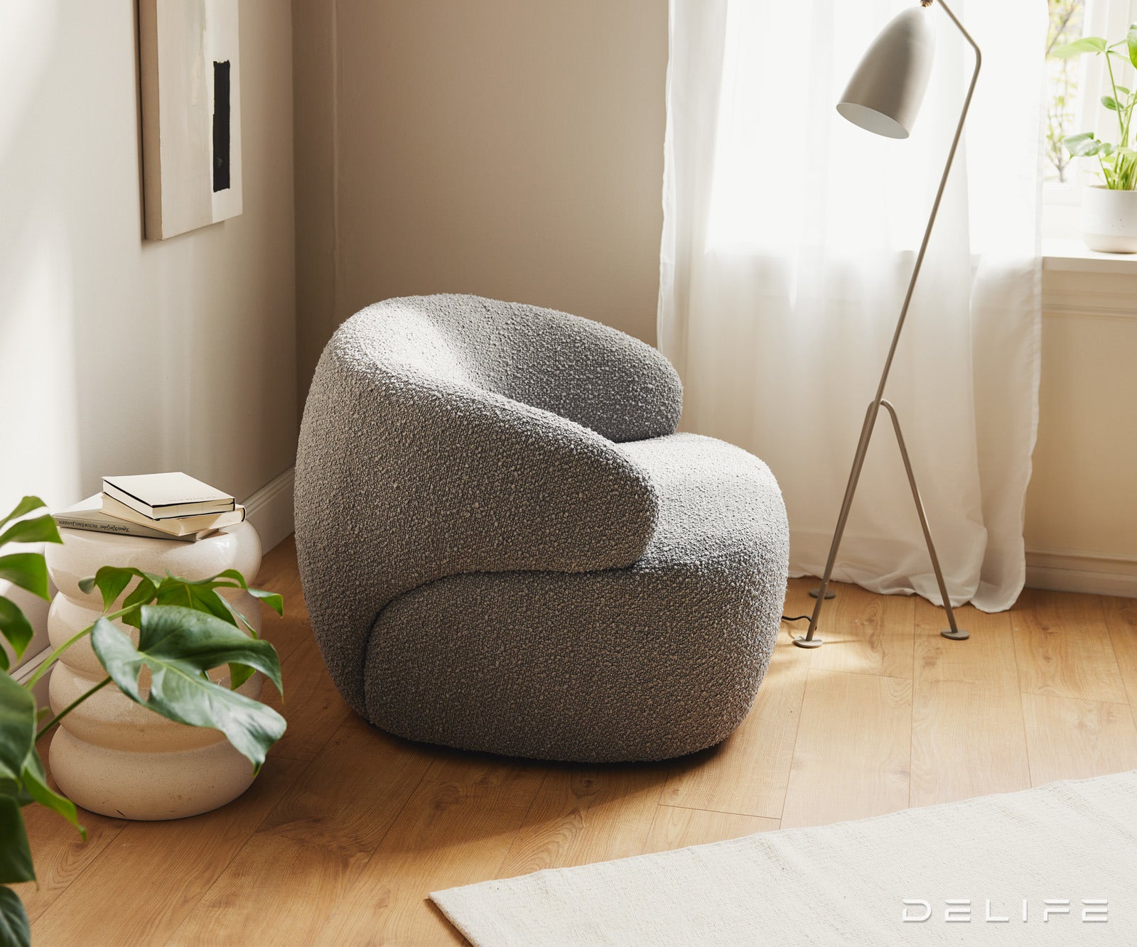 Fotelja Nova 88x88cm, Material: Boucle