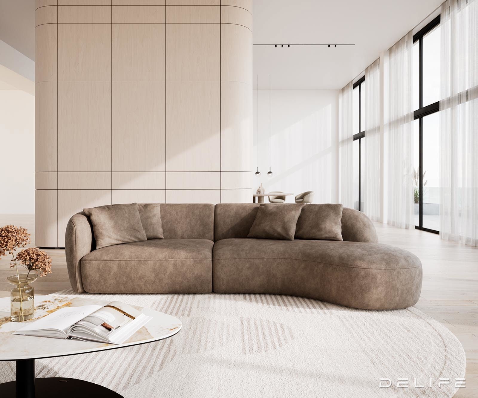 Kavč Mairi 322x155cm, Material: Mikrofibra