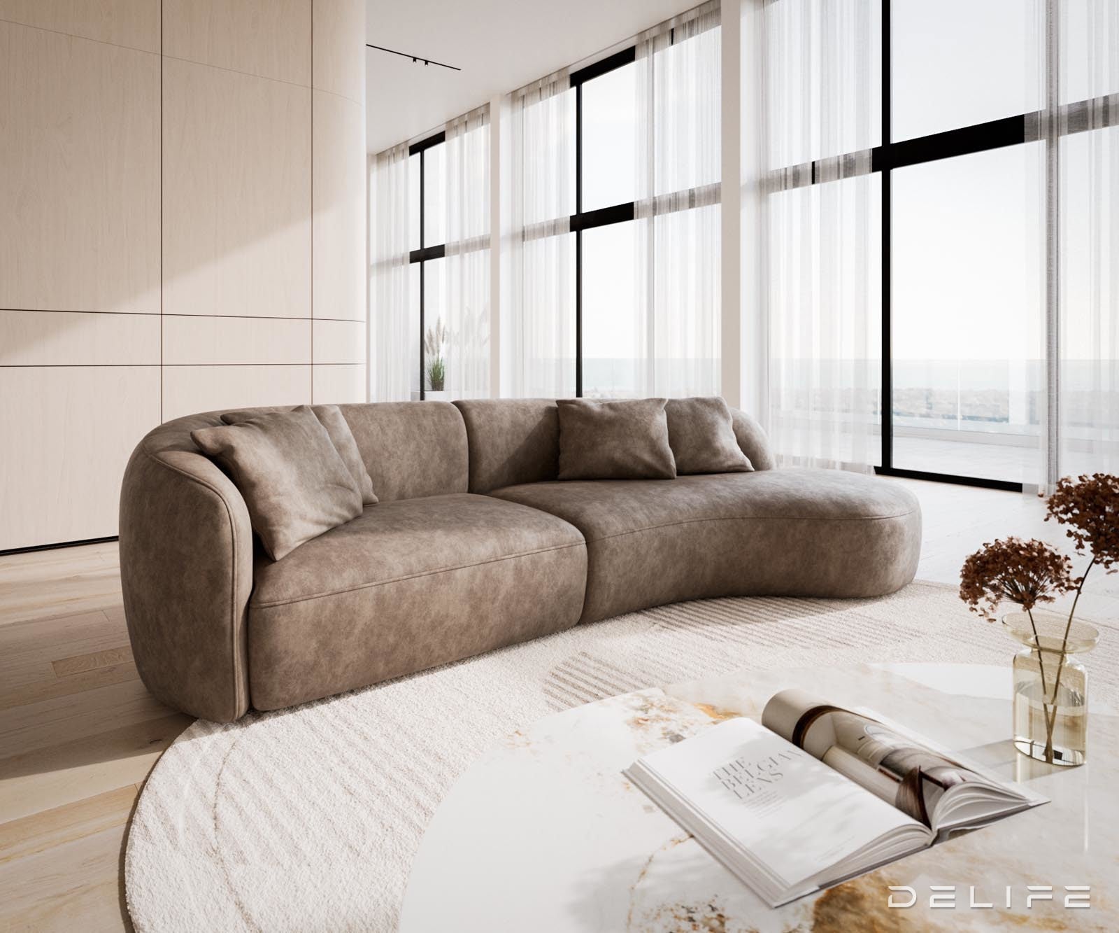 Kavč Mairi 322x155cm, Material: Mikrofibra