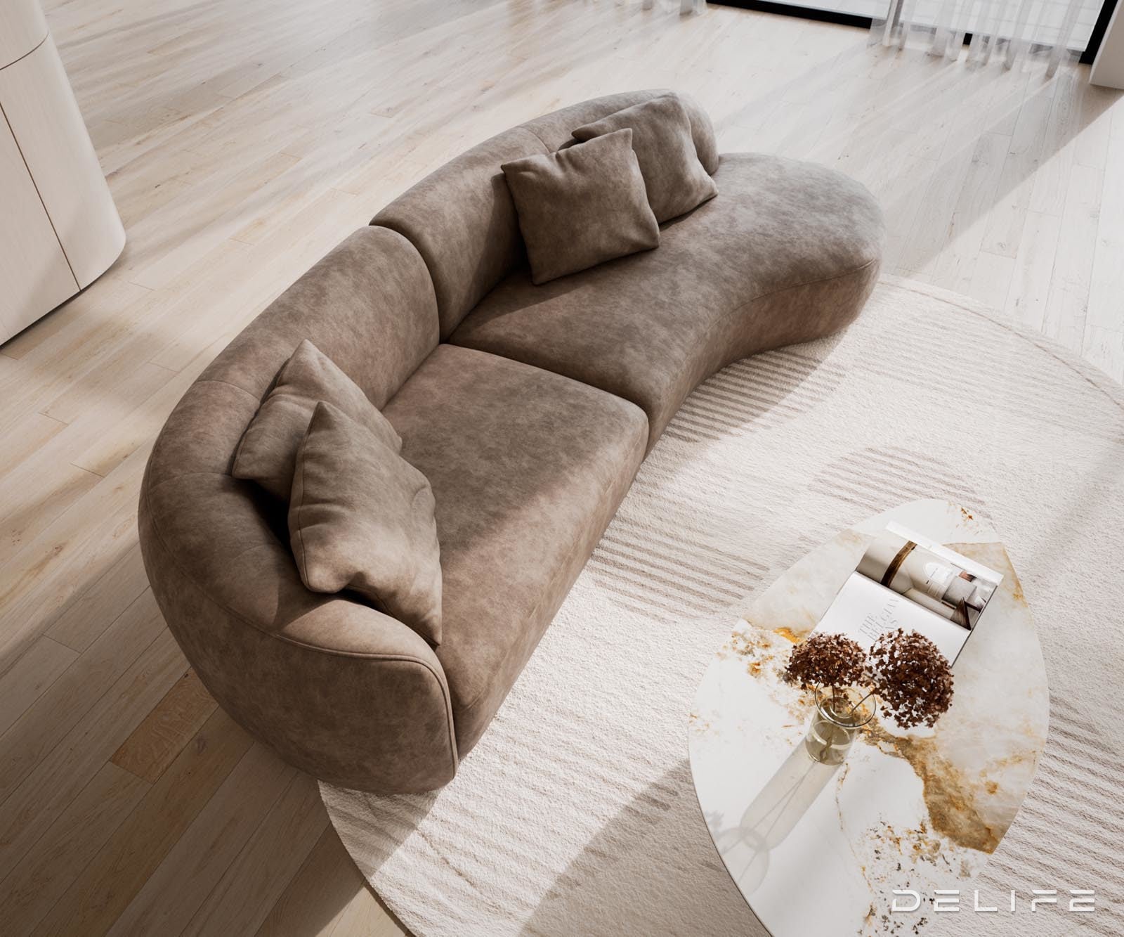 Kavč Mairi 322x155cm, Material: Mikrofibra