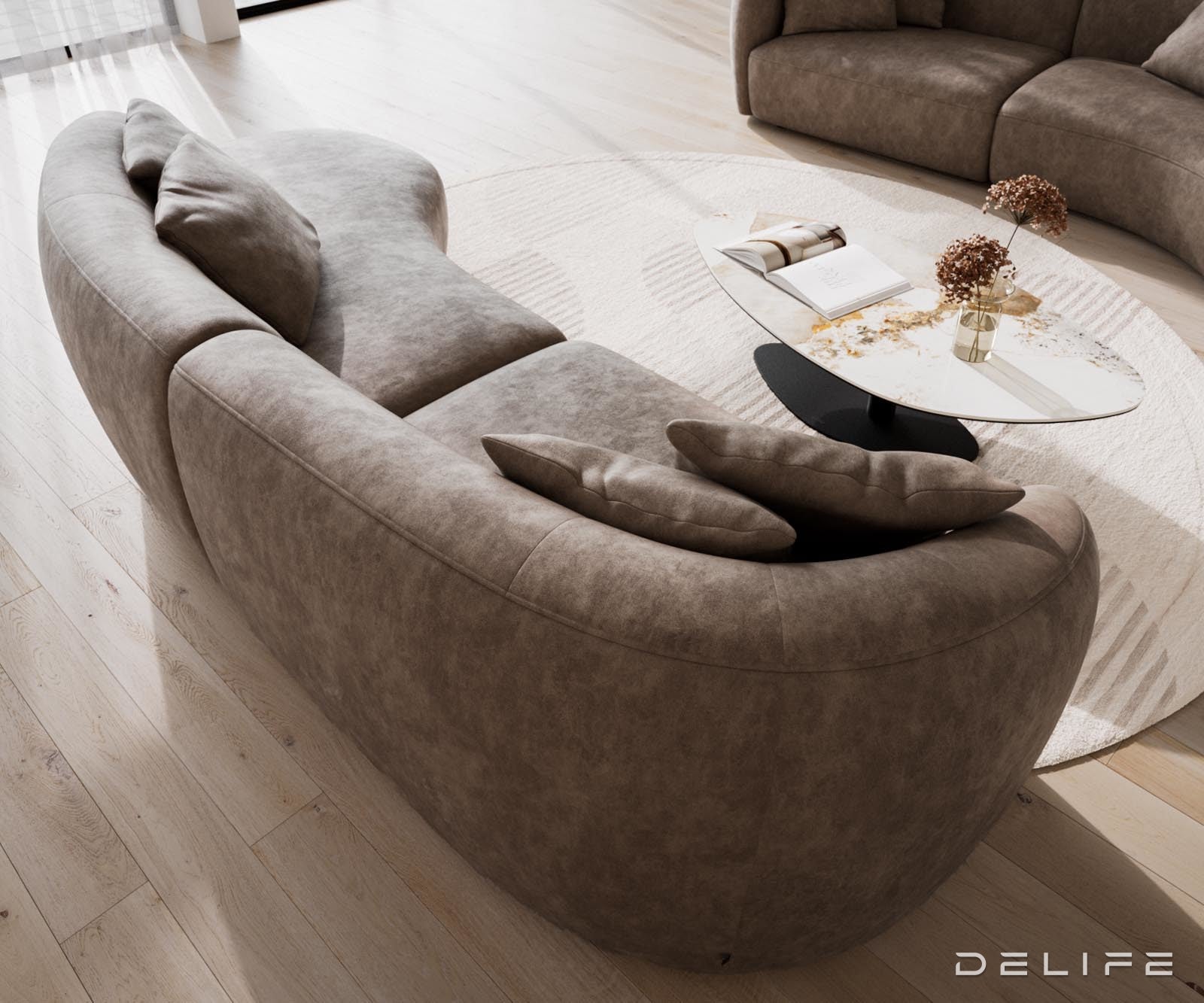 Kavč Mairi 322x155cm, Material: Mikrofibra