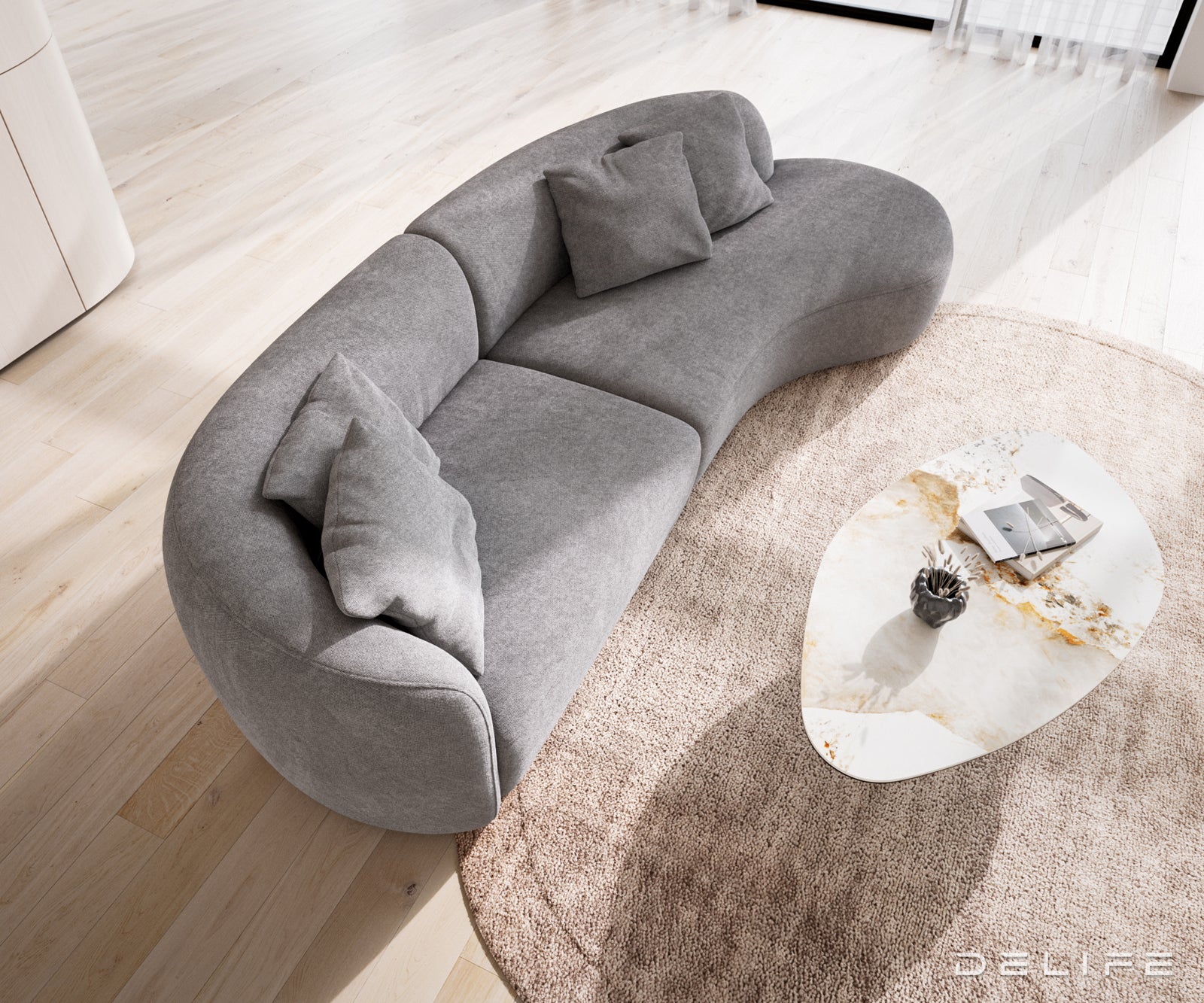 Kavč Mairi 322x155cm, Material: Mikrofibra