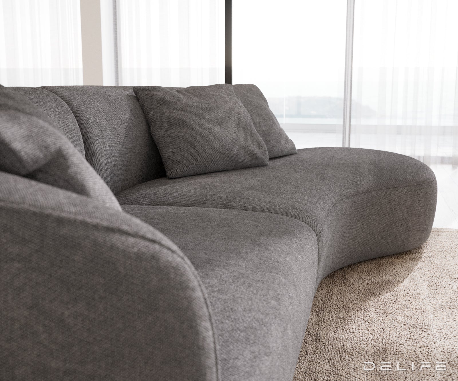 Kavč Mairi 322x155cm, Material: Mikrofibra