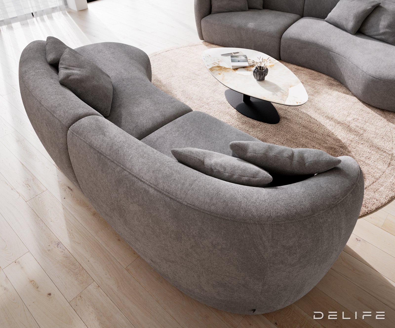 Kavč Mairi 322x155cm, Material: Mikrofibra