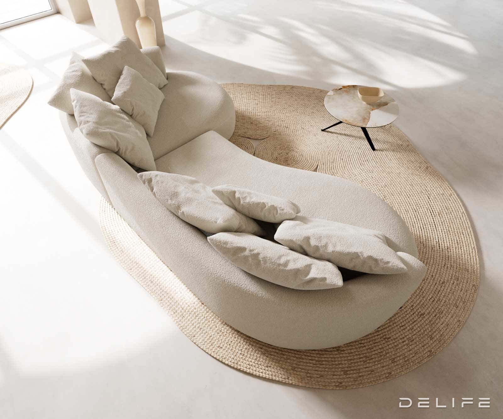 Sedežna garnitura Edina 328x166cm, Material: bukle