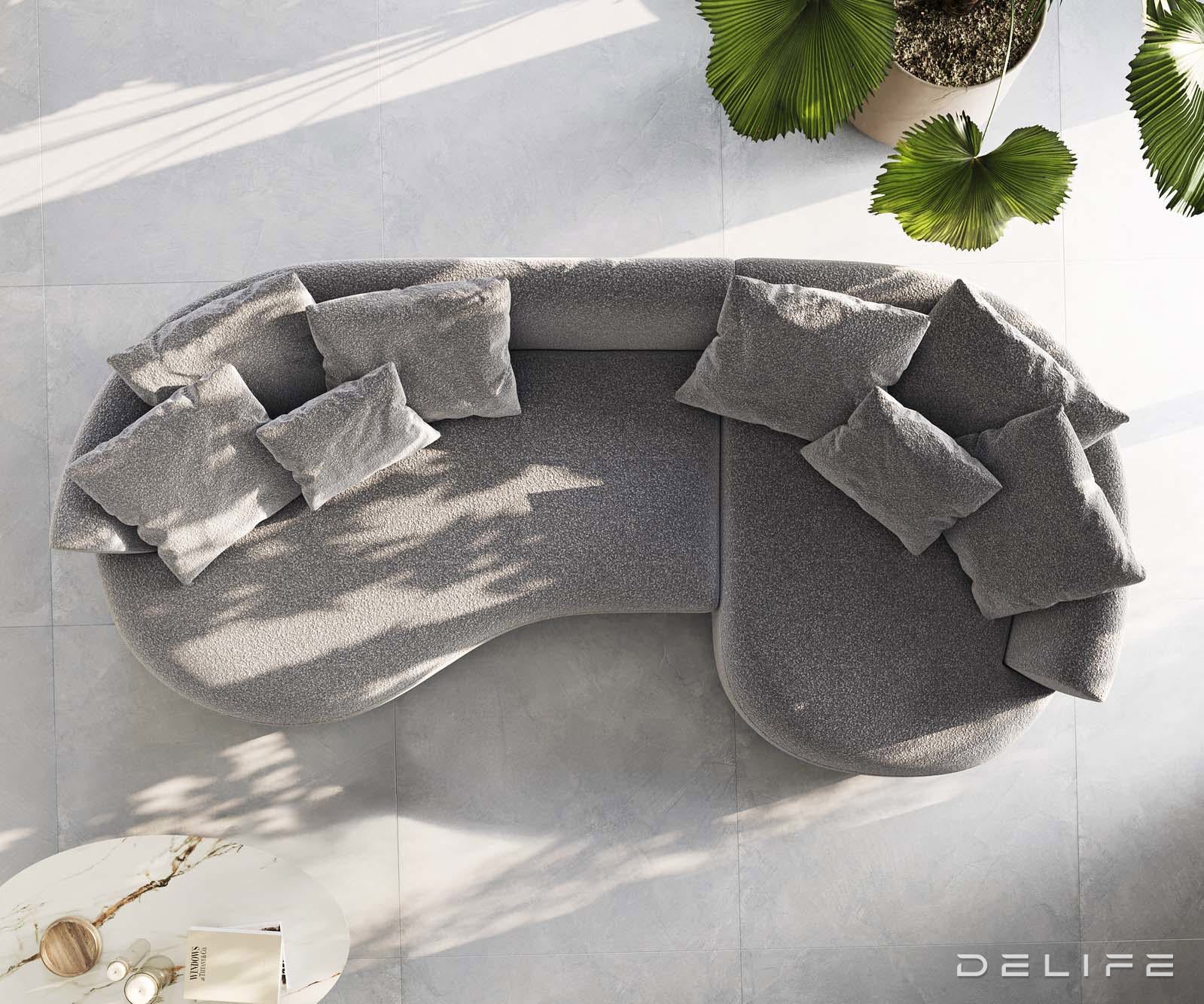 Sedežna garnitura Edina 328x166cm, Material: bukle