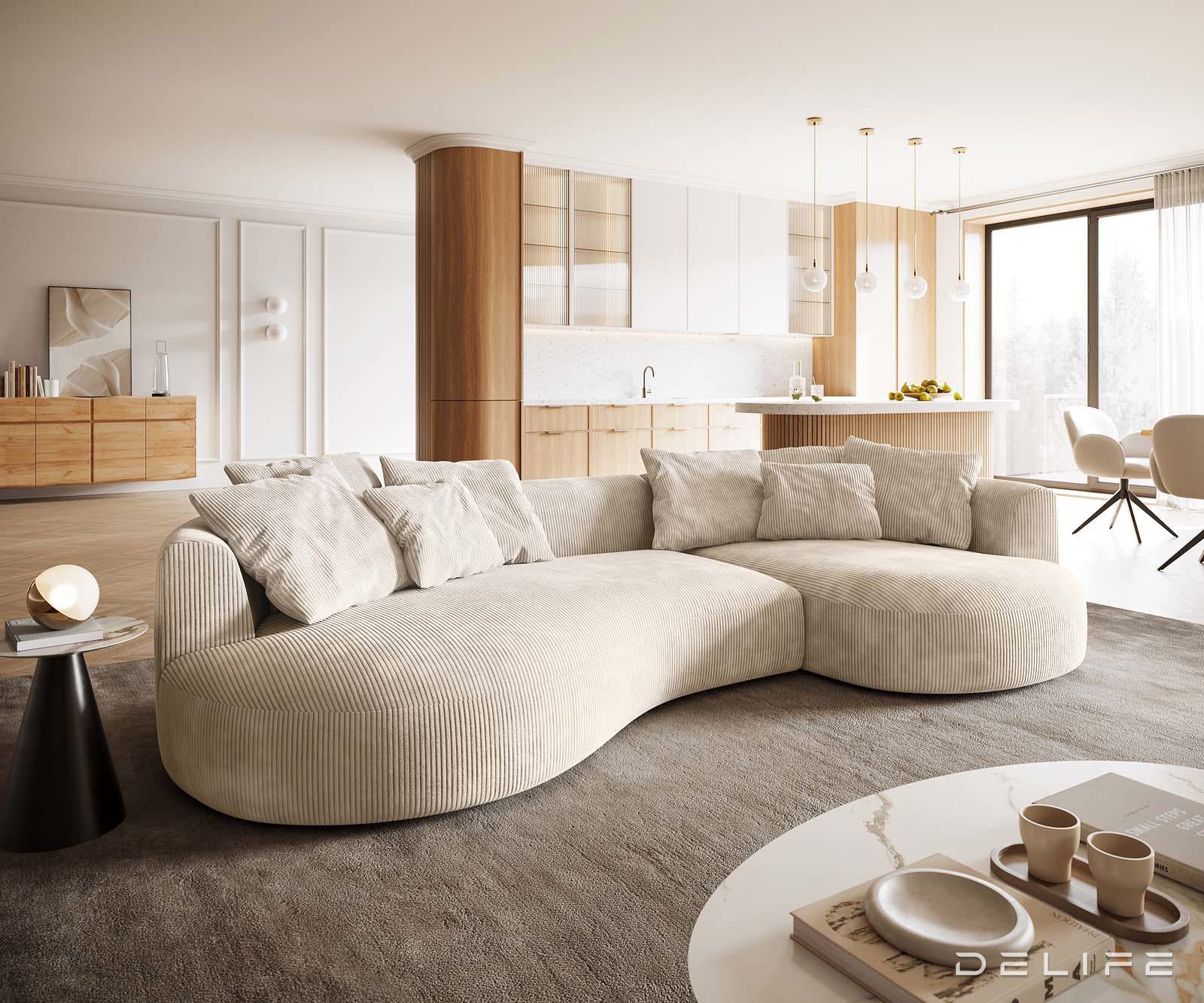 Kavč Edina 328x166cm, Material: Rebrasta tkanina