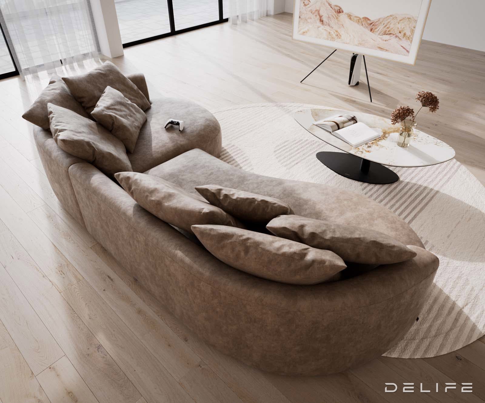 Kavč Edina 328x166cm, Material: Mikrofibra