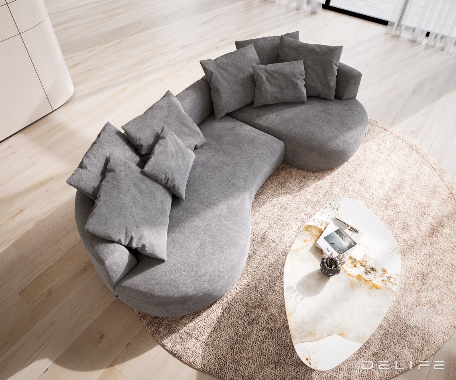 Kavč Edina 328x166cm, Material: Mikrofibra