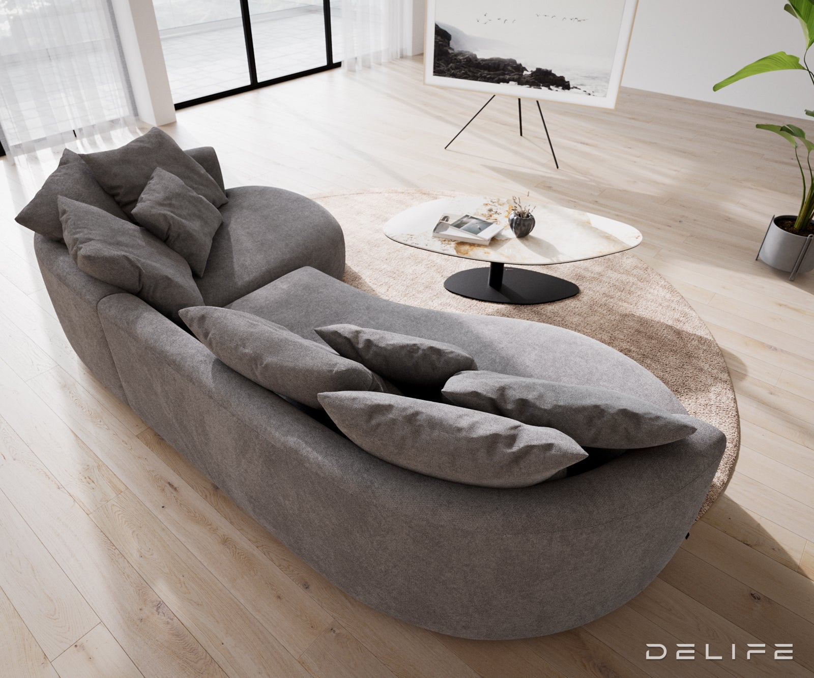 Kavč Edina 328x166cm, Material: Mikrofibra