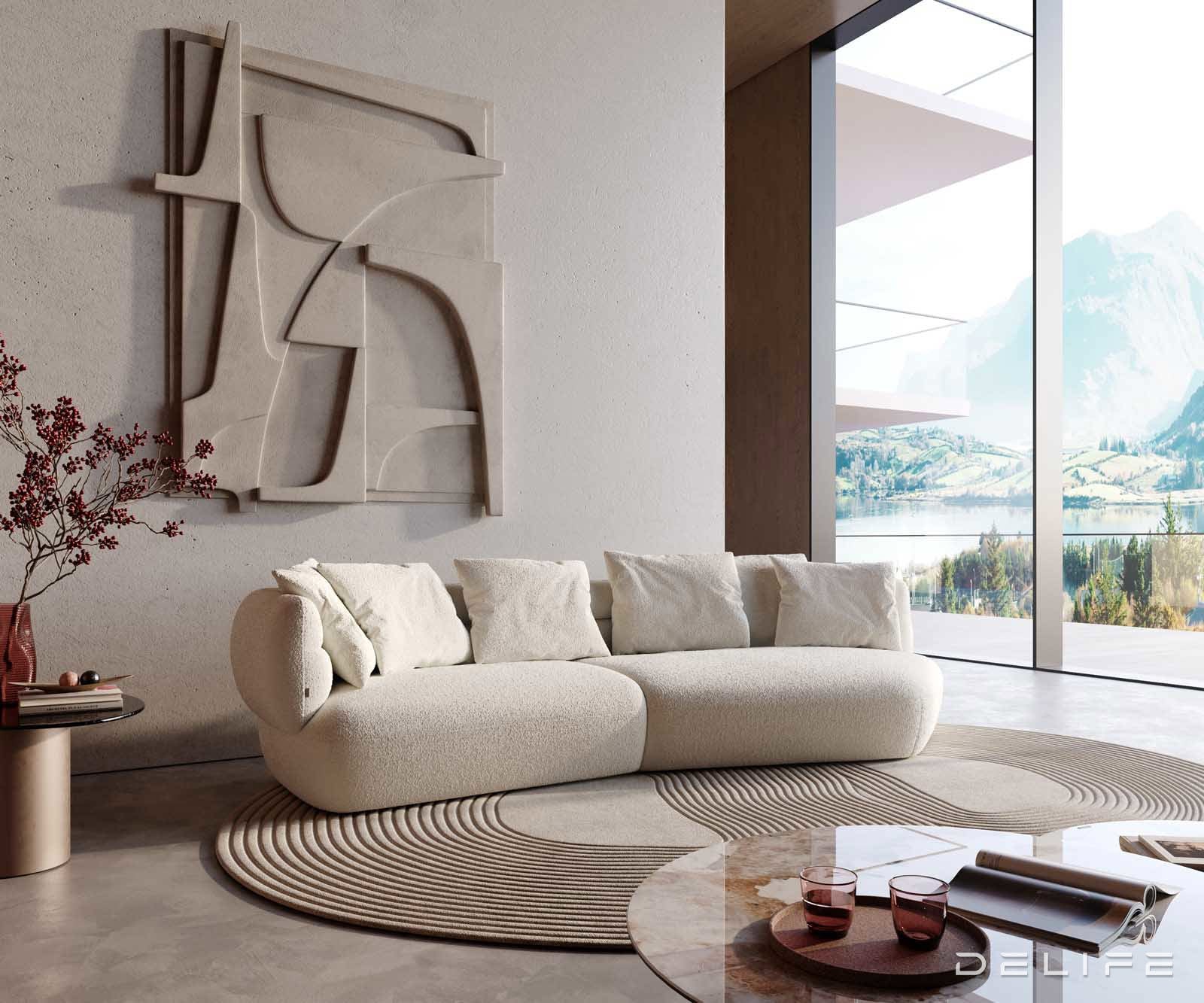 Kavč Roya 320x138cm, Material: Bukle