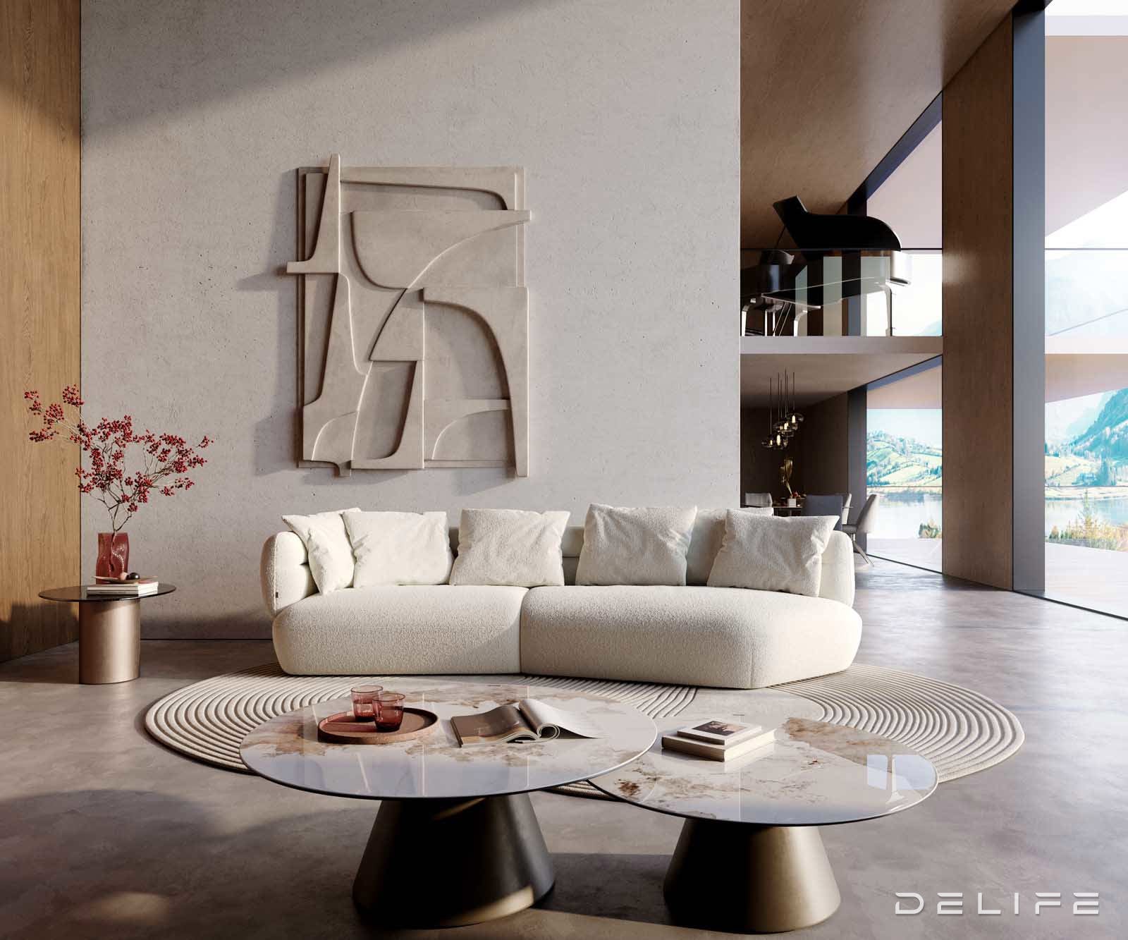 Kavč Roya 320x138cm, Material: Bukle