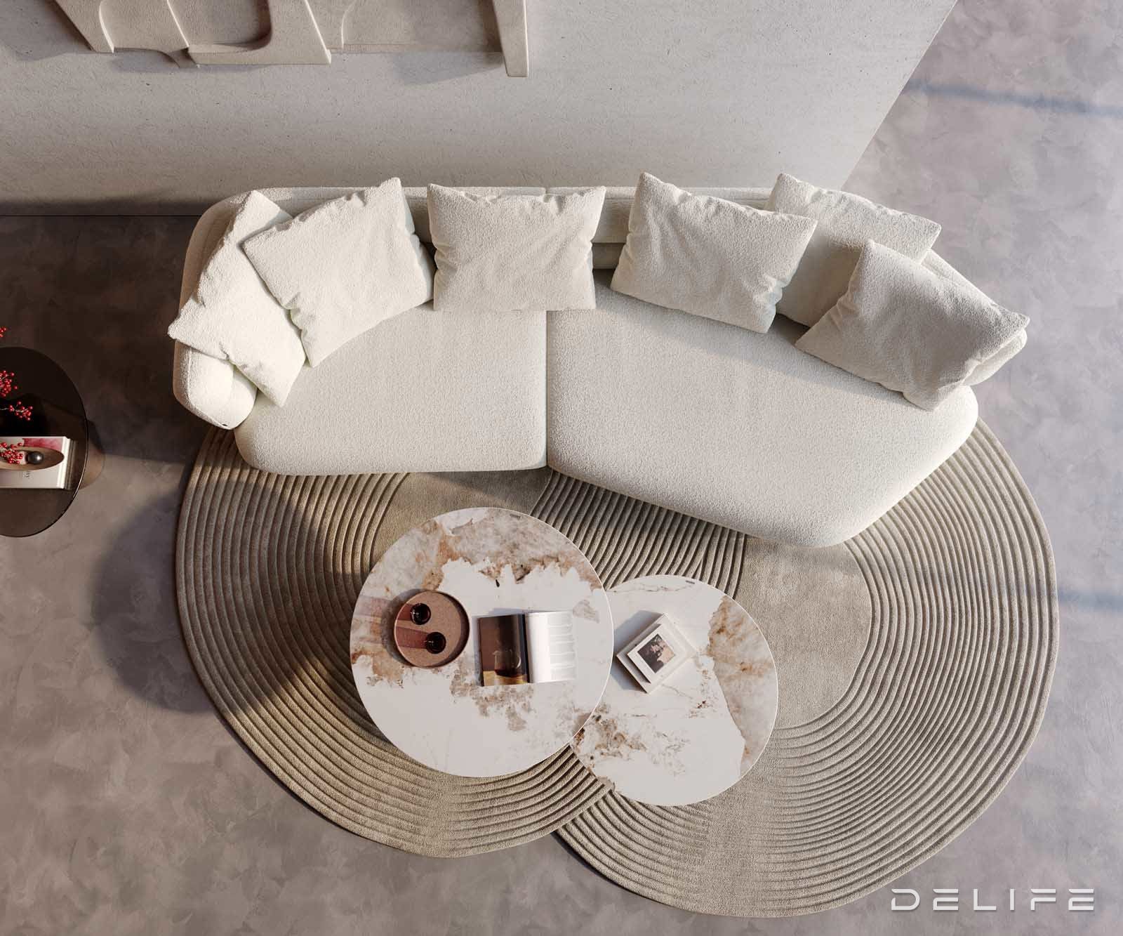 Kavč Roya 320x138cm, Material: Bukle