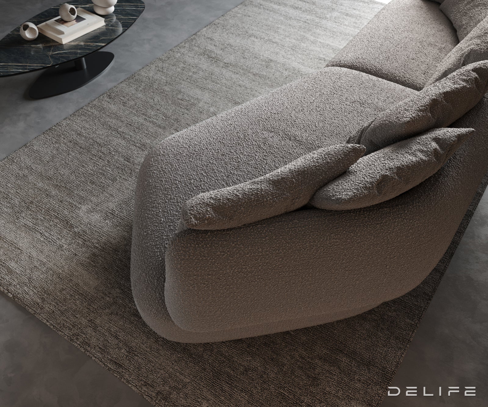 Kavč Roya 320x138cm, Material: Bukle