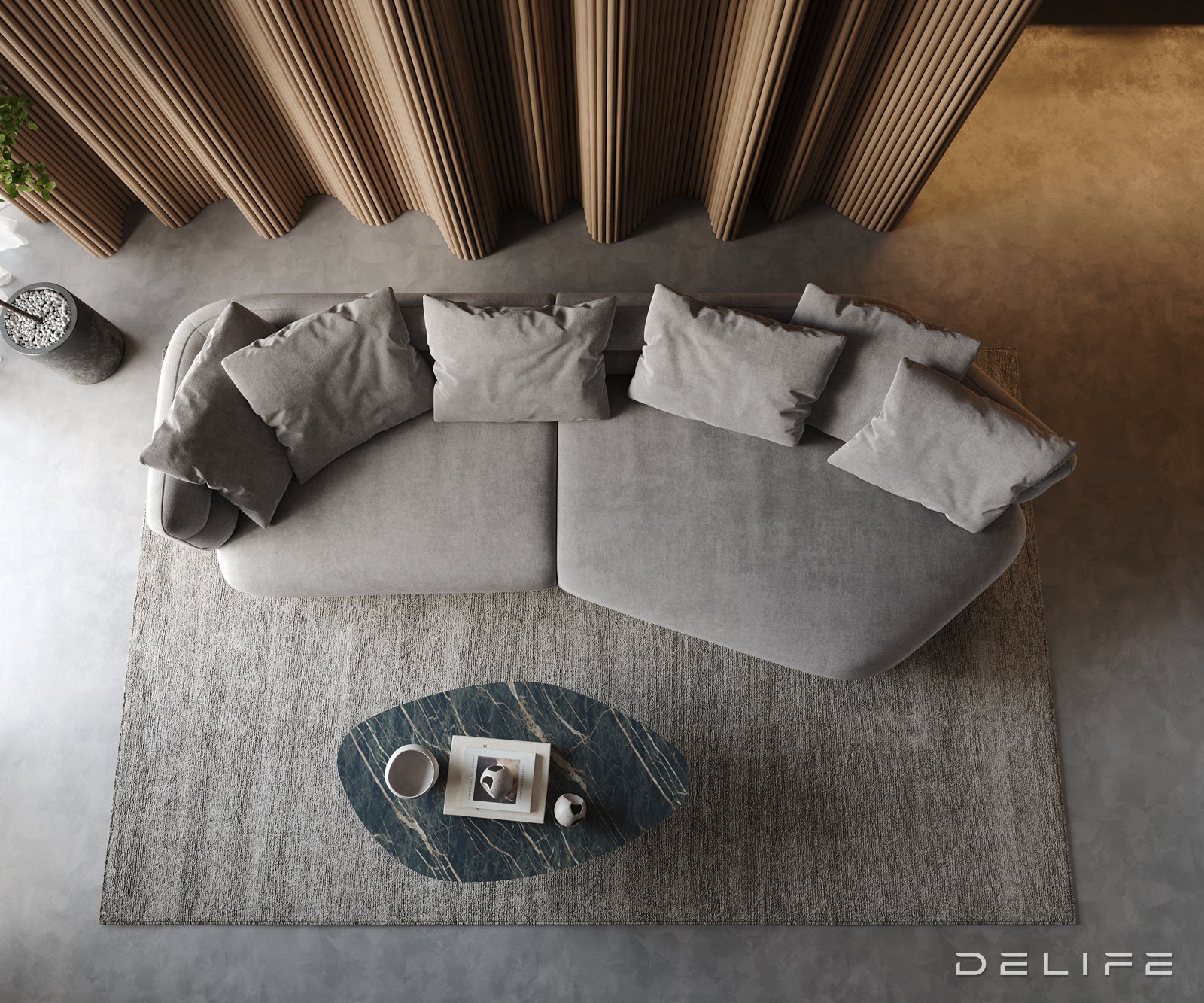 Kavč Roya 320x138cm, Material: Mikrofibra