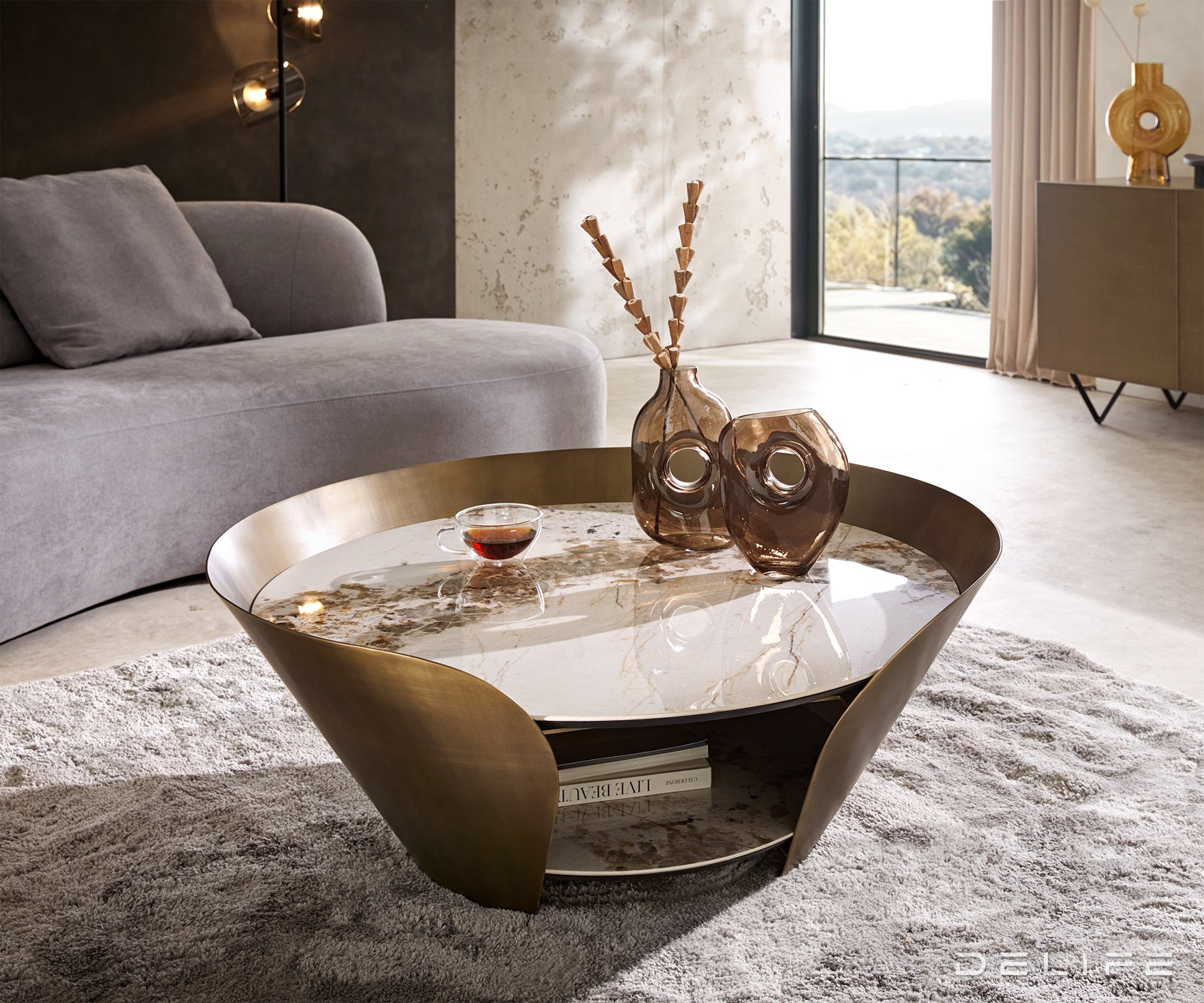 Klubska mizica Skafi 100x40cm, Material: Ceramics Minas Melange